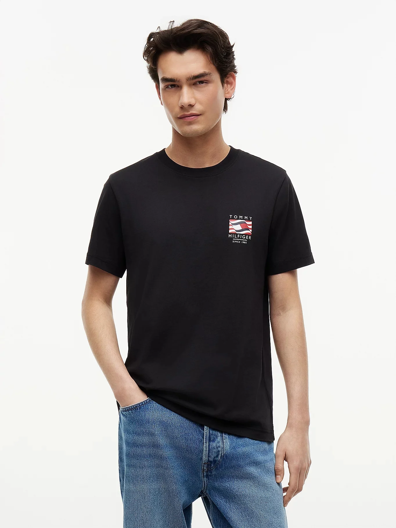 TOMMY HILFIGER Áo Thun Nam Tay Ngắn Americana Box Flag Regular Tee
