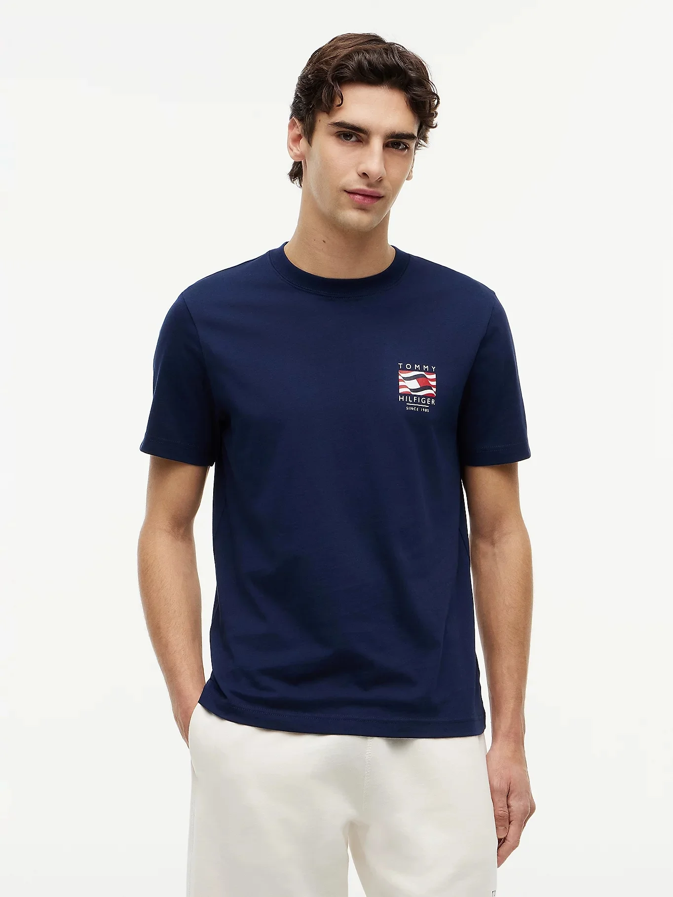 TOMMY HILFIGER Áo Thun Nam Tay Ngắn Americana Box Flag Regular Tee