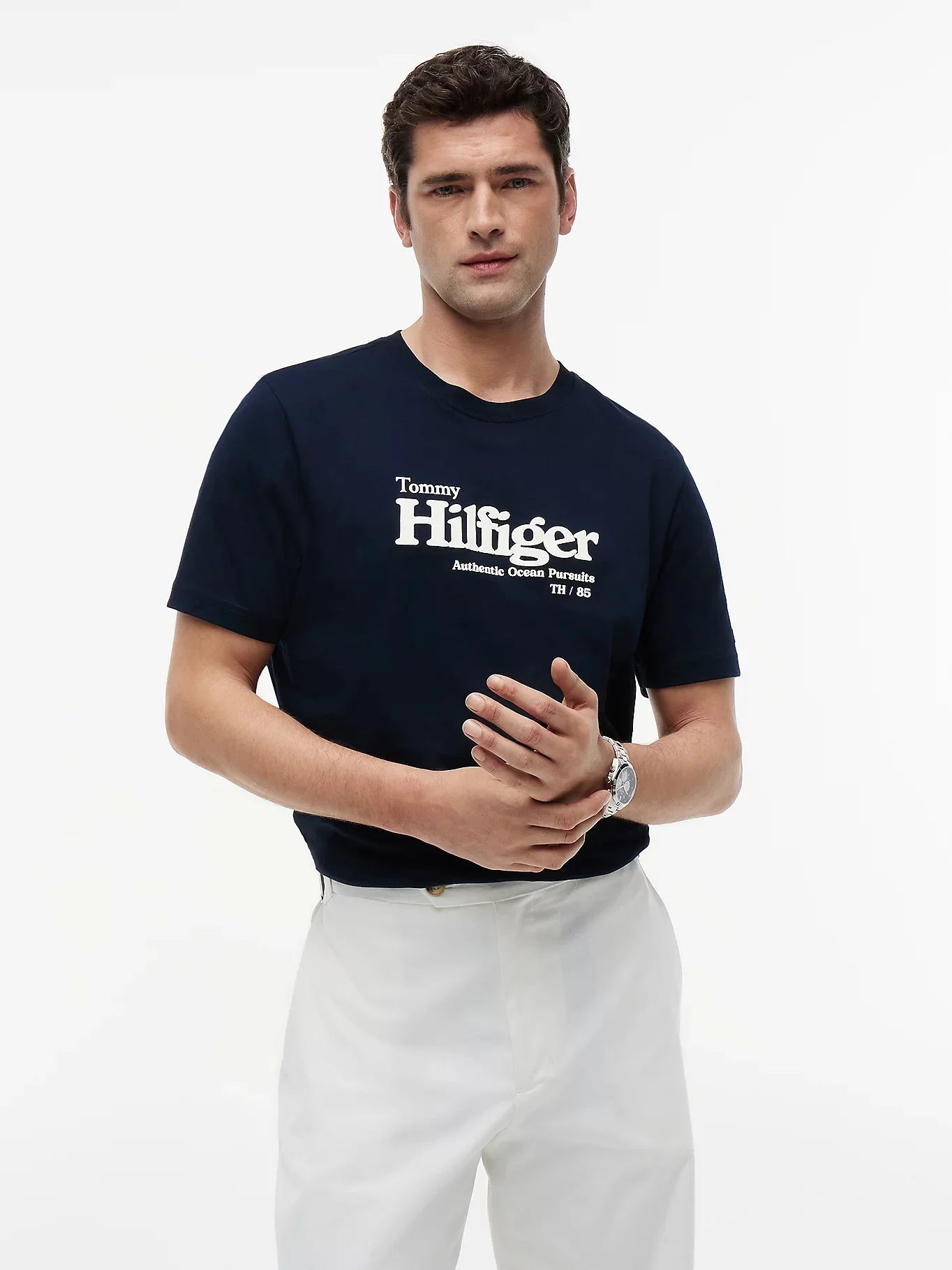 TOMMY HILFIGER Áo Thun Nam Tay Ngắn Nautical Chest Graphic Reg Tee