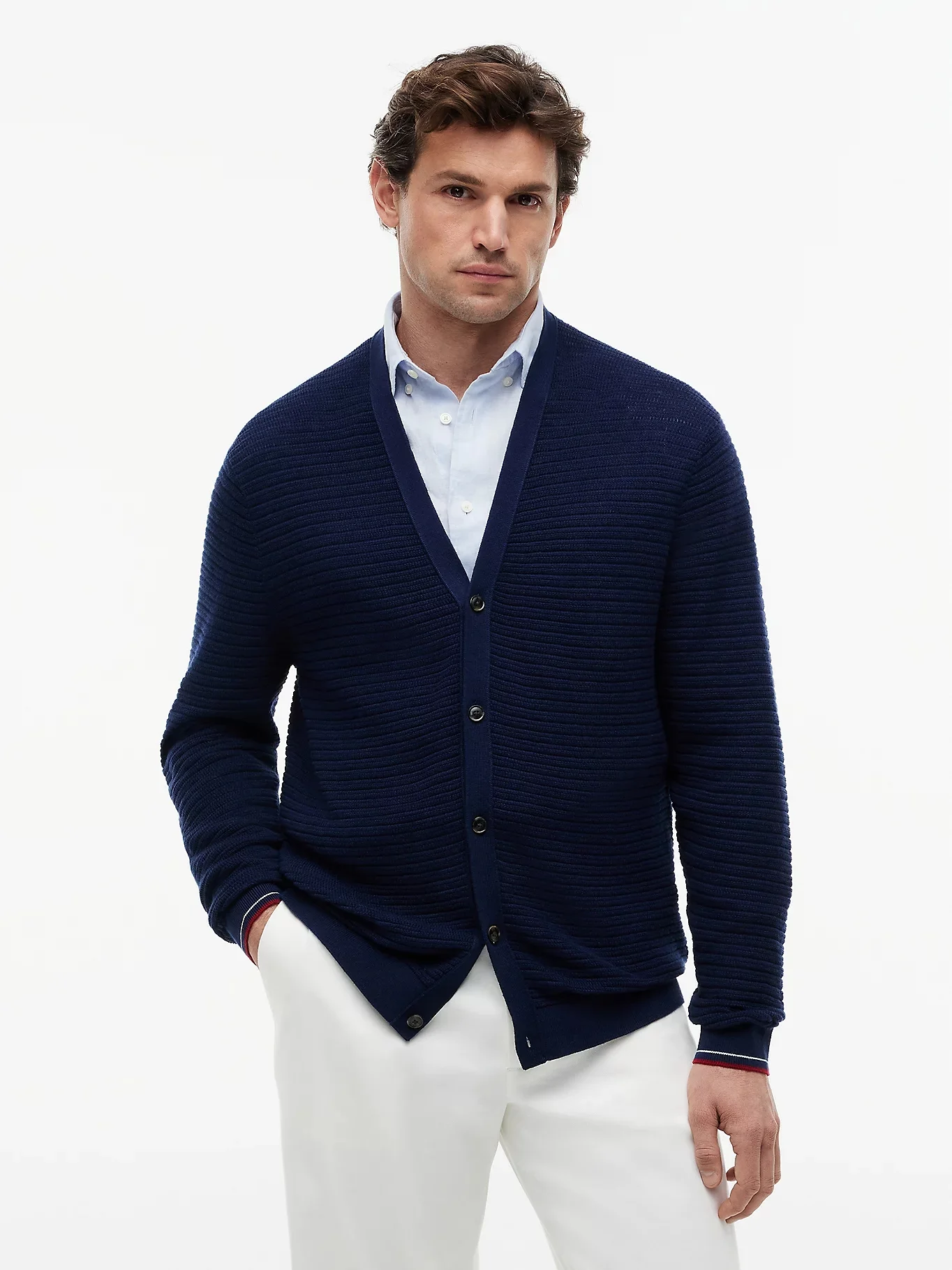 TOMMY HILFIGER Áo Cardigan Nam Tay Dài DC Lightweight Cardigan