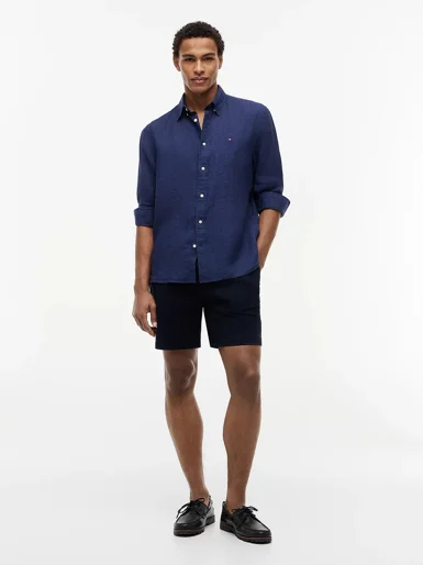 TOMMY HILFIGER Áo Sơ Mi Nam Tay Dài AF Pigmen Dye Li Solid RF Shirt