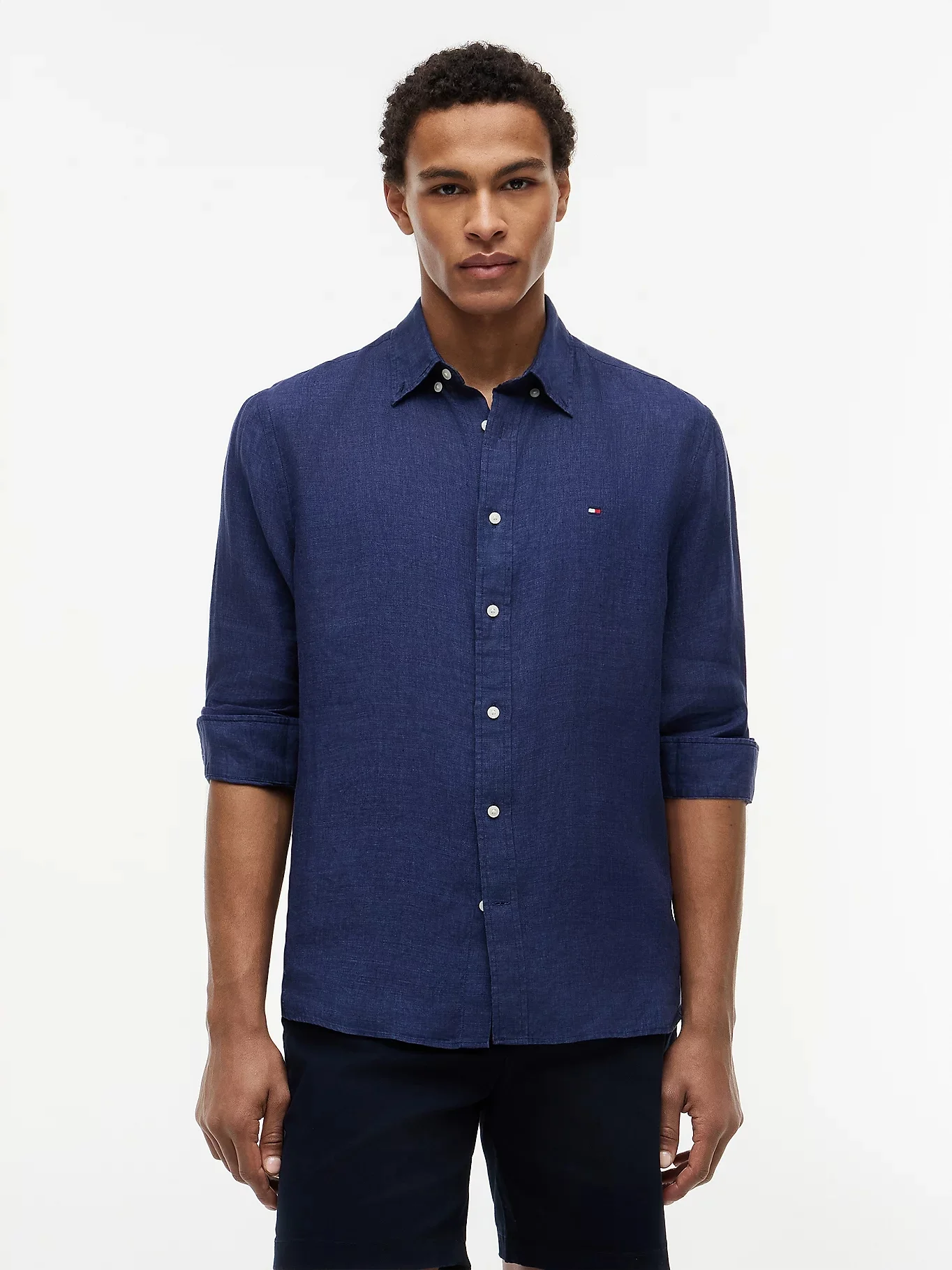 TOMMY HILFIGER Áo Sơ Mi Nam Tay Dài AF Pigmen Dye Li Solid RF Shirt