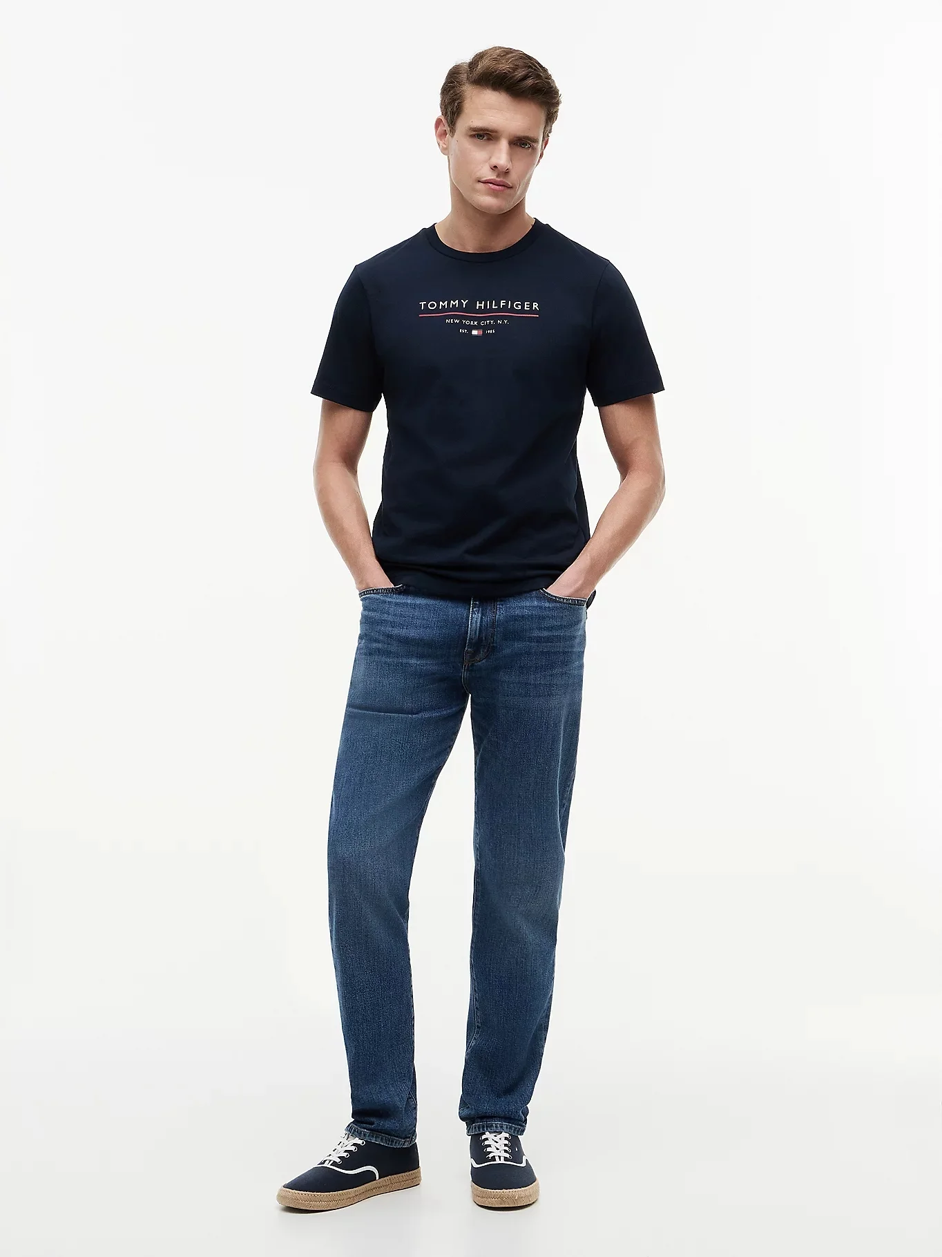 TOMMY HILFIGER Áo Thun Nam Tay Ngắn Brand Love New Rwb Reg Tee