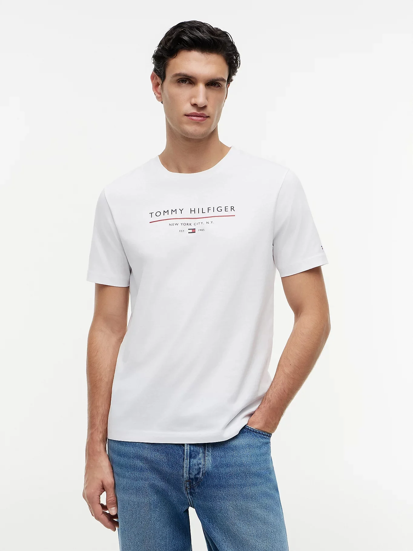 TOMMY HILFIGER Áo Thun Nam Tay Ngắn Brand Love New Rwb Reg Tee