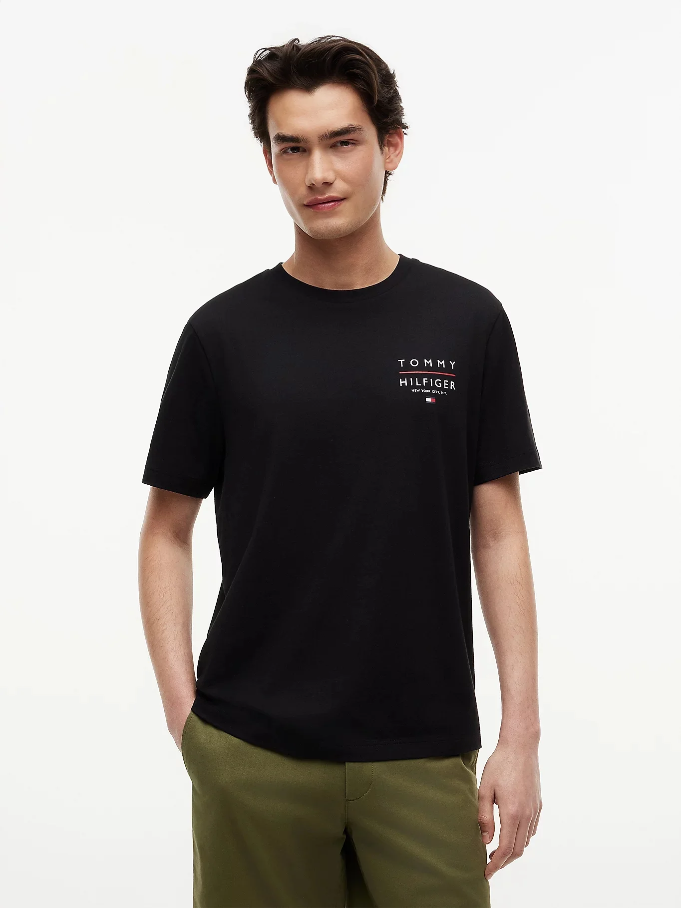 TOMMY HILFIGER Áo Thun Nam Tay Ngắn Brand Love Left Chest RWB Tee