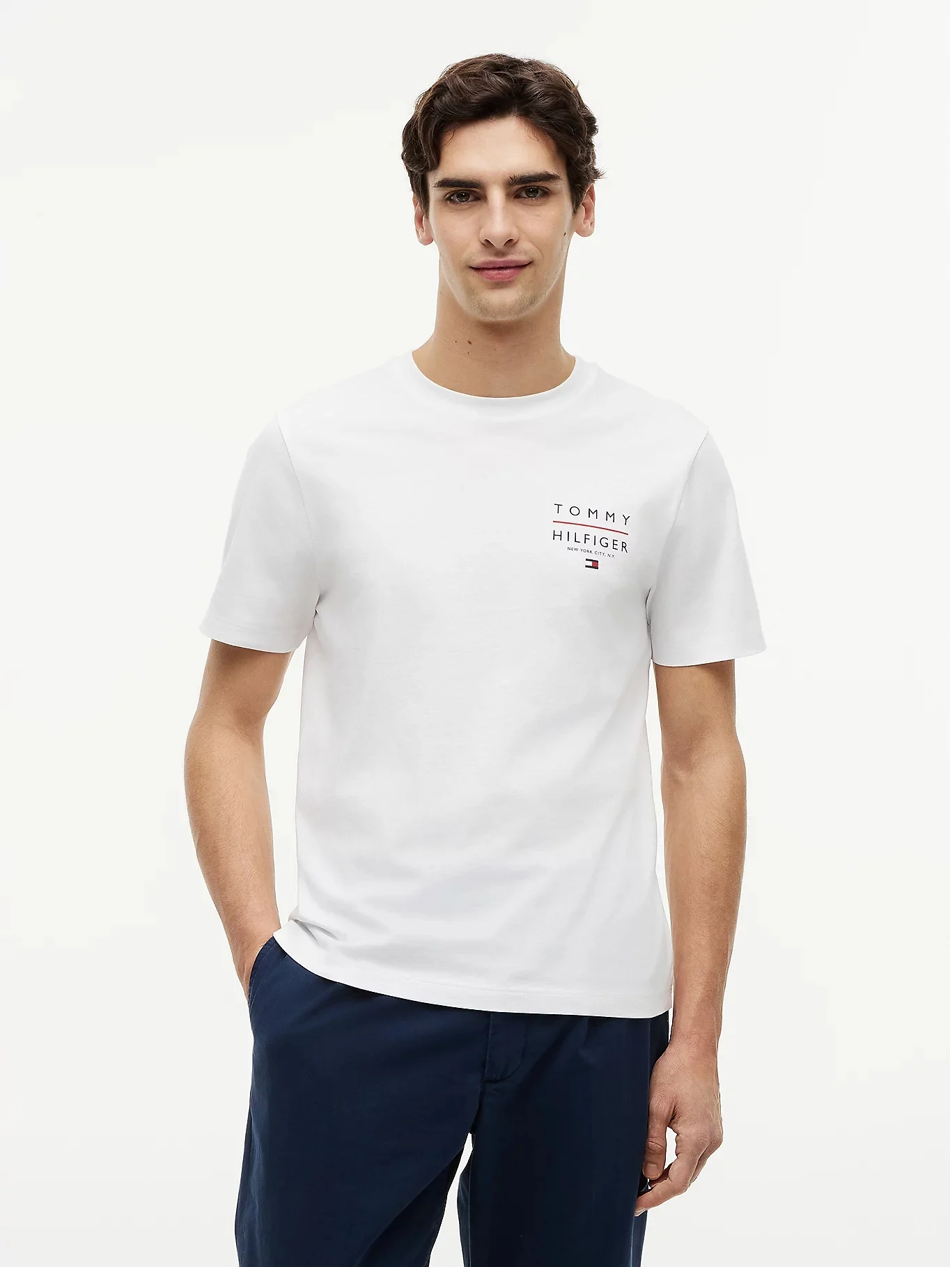 TOMMY HILFIGER Áo Thun Nam Tay Ngắn Brand Love Left Chest RWB Tee