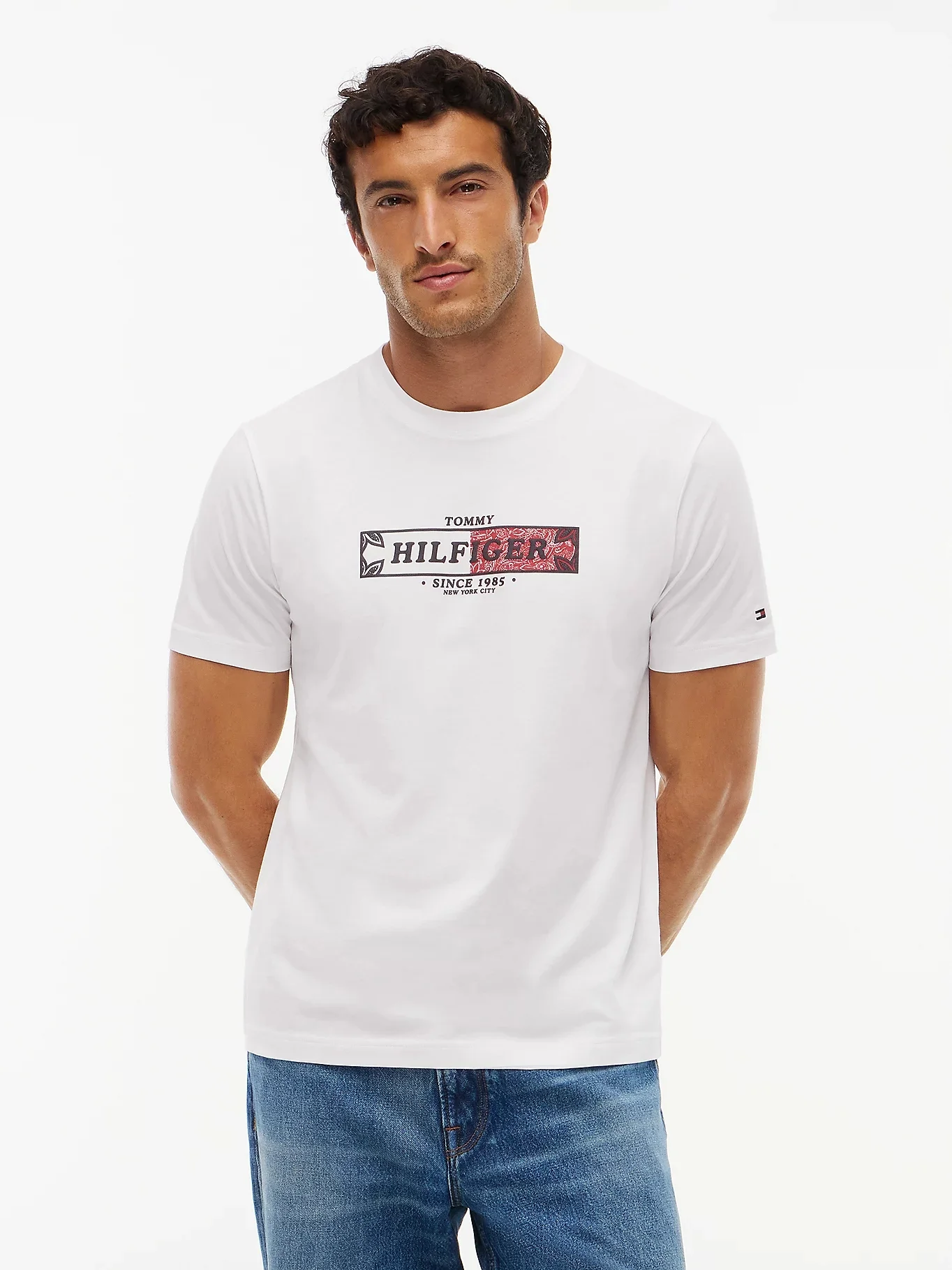 TOMMY HILFIGER Áo Thun Nam Tay Ngắn Ic Small Graphic Tee