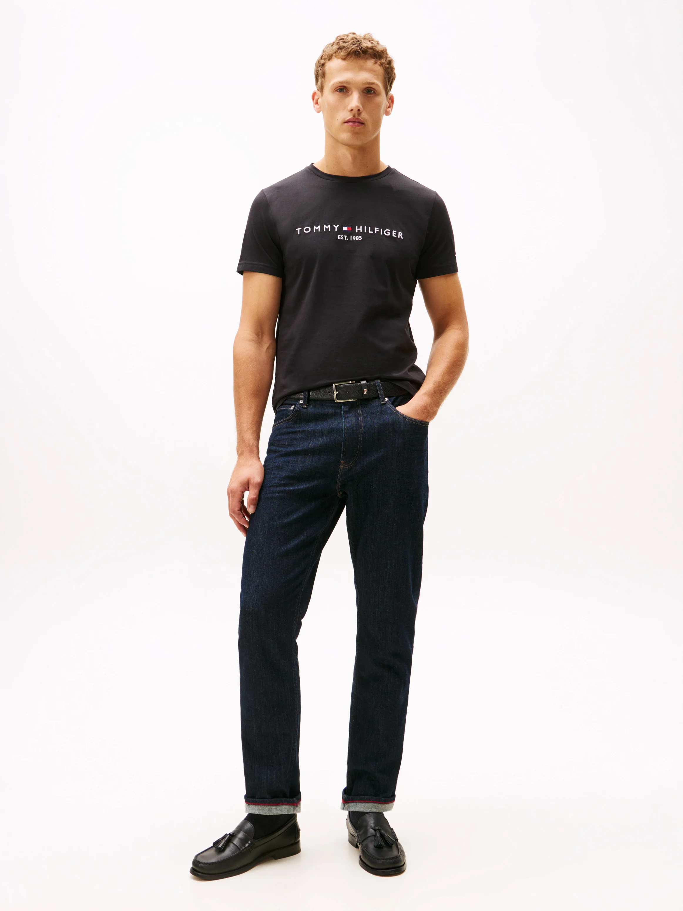 TOMMY HILFIGER Áo Thun Nam Tay Ngắn IM Core Tommy Logo Tee