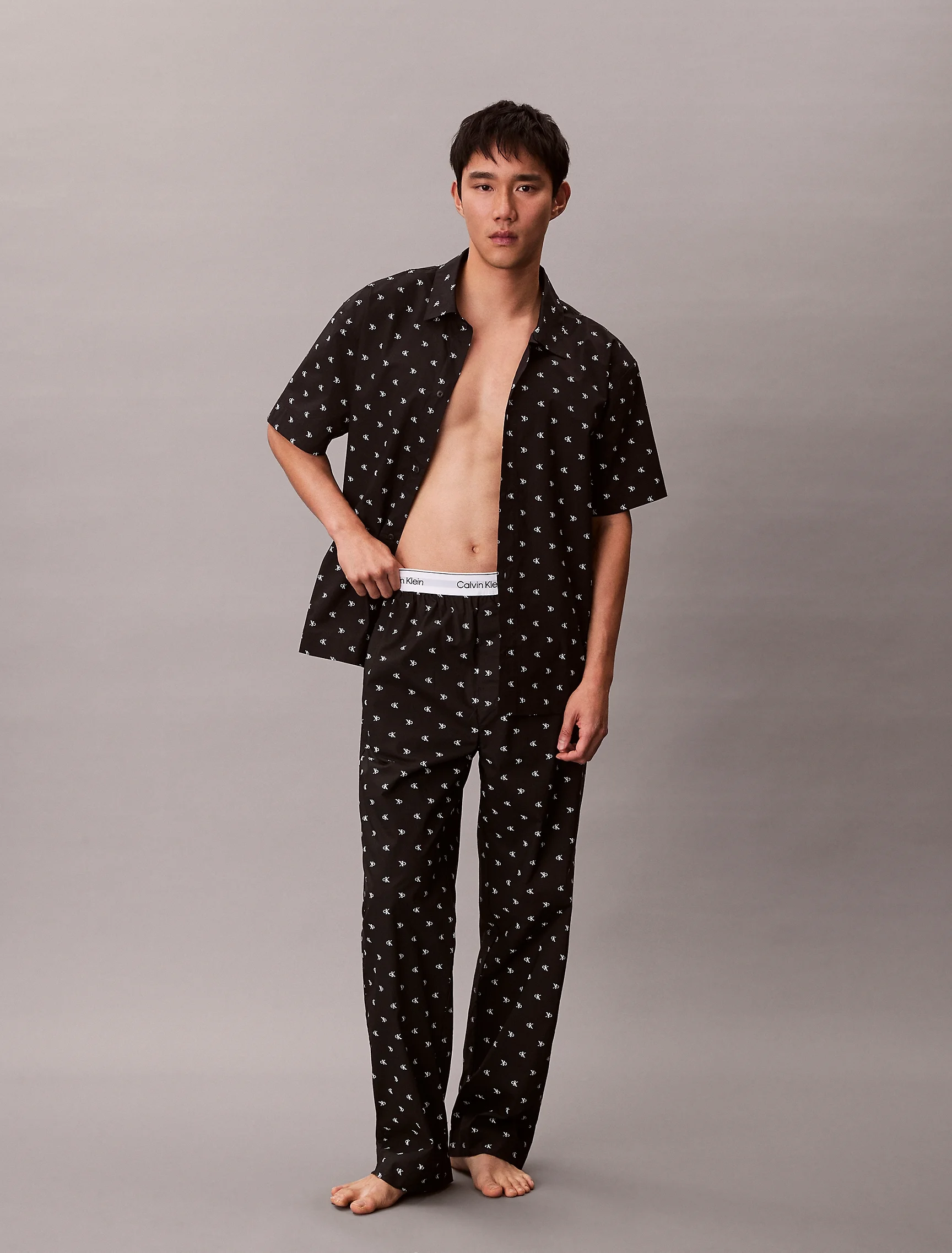 CK UNDERWEAR Áo Ngủ Nam SS Button Down