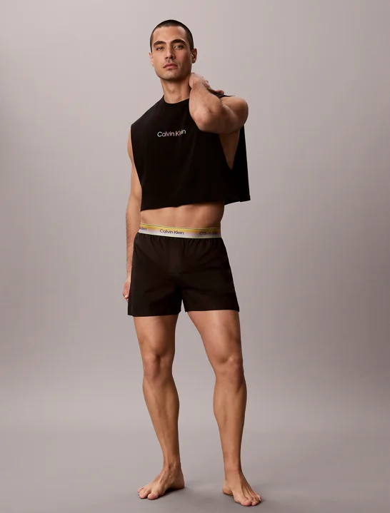 CK UNDERWEAR Quần Ngủ Nam Pride Poplin Boxer Trad