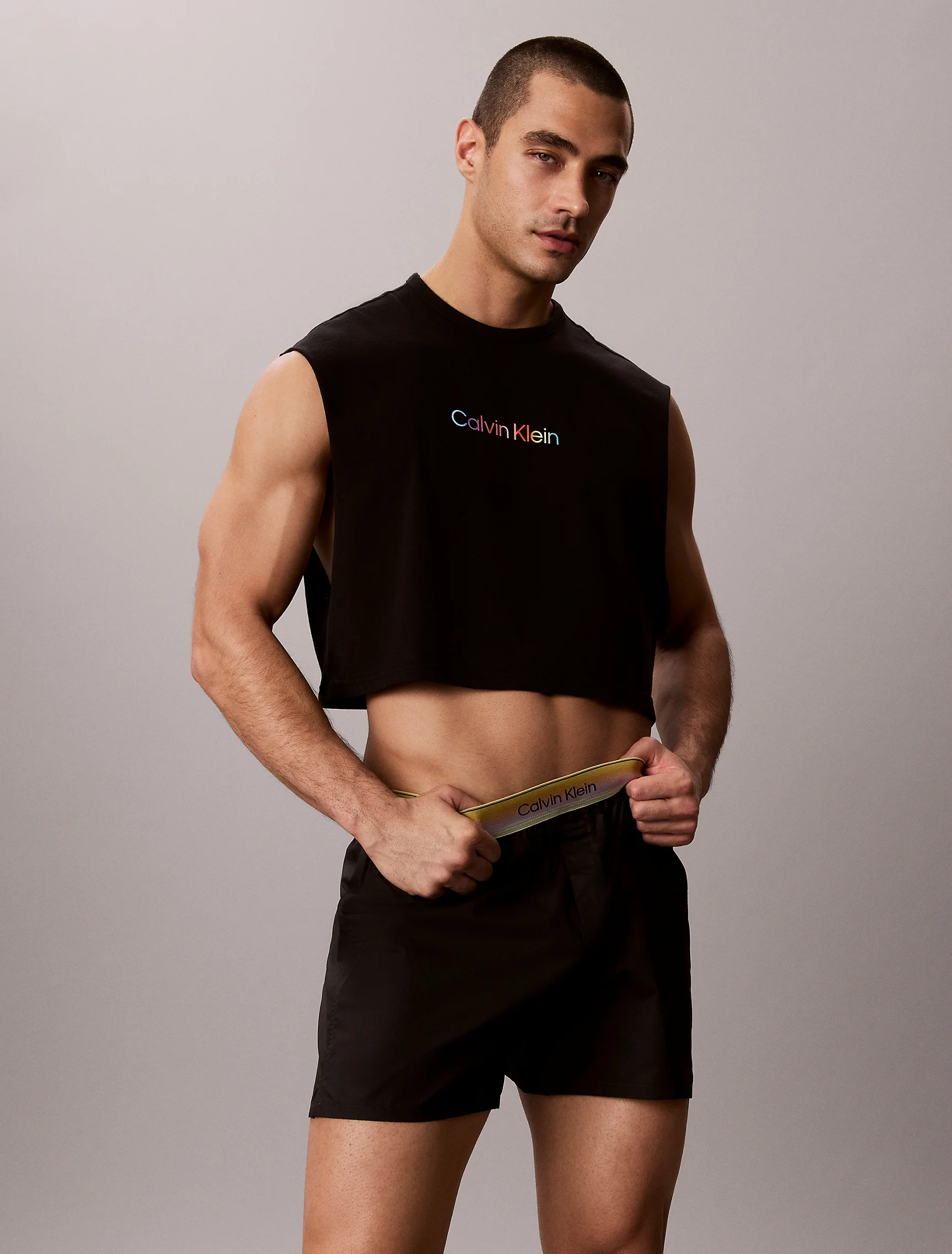 CK UNDERWEAR Quần Ngủ Nam Pride Poplin Boxer Trad