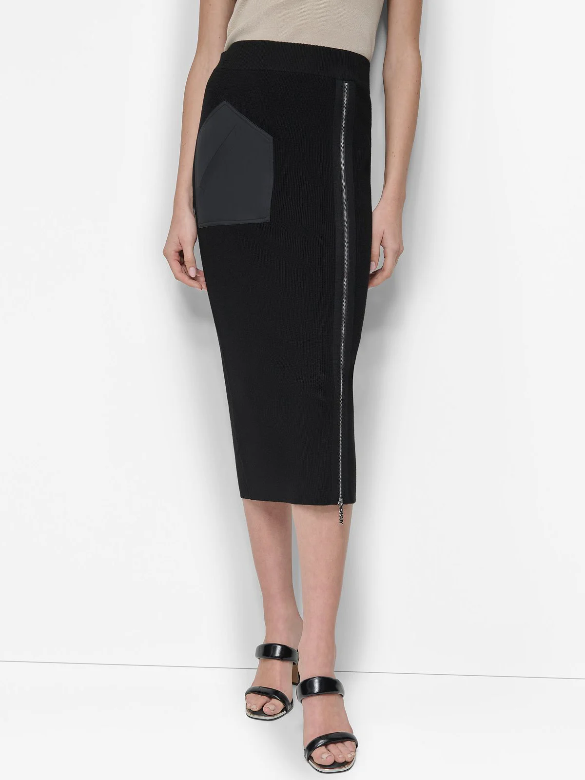 DKNY Chân Váy Nữ Midi Swtr Skrt W/ Zipper Slit