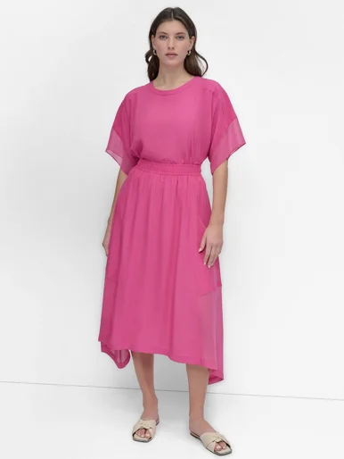 DKNY Chân Váy Nữ Hndkrchf Hem Mix Med