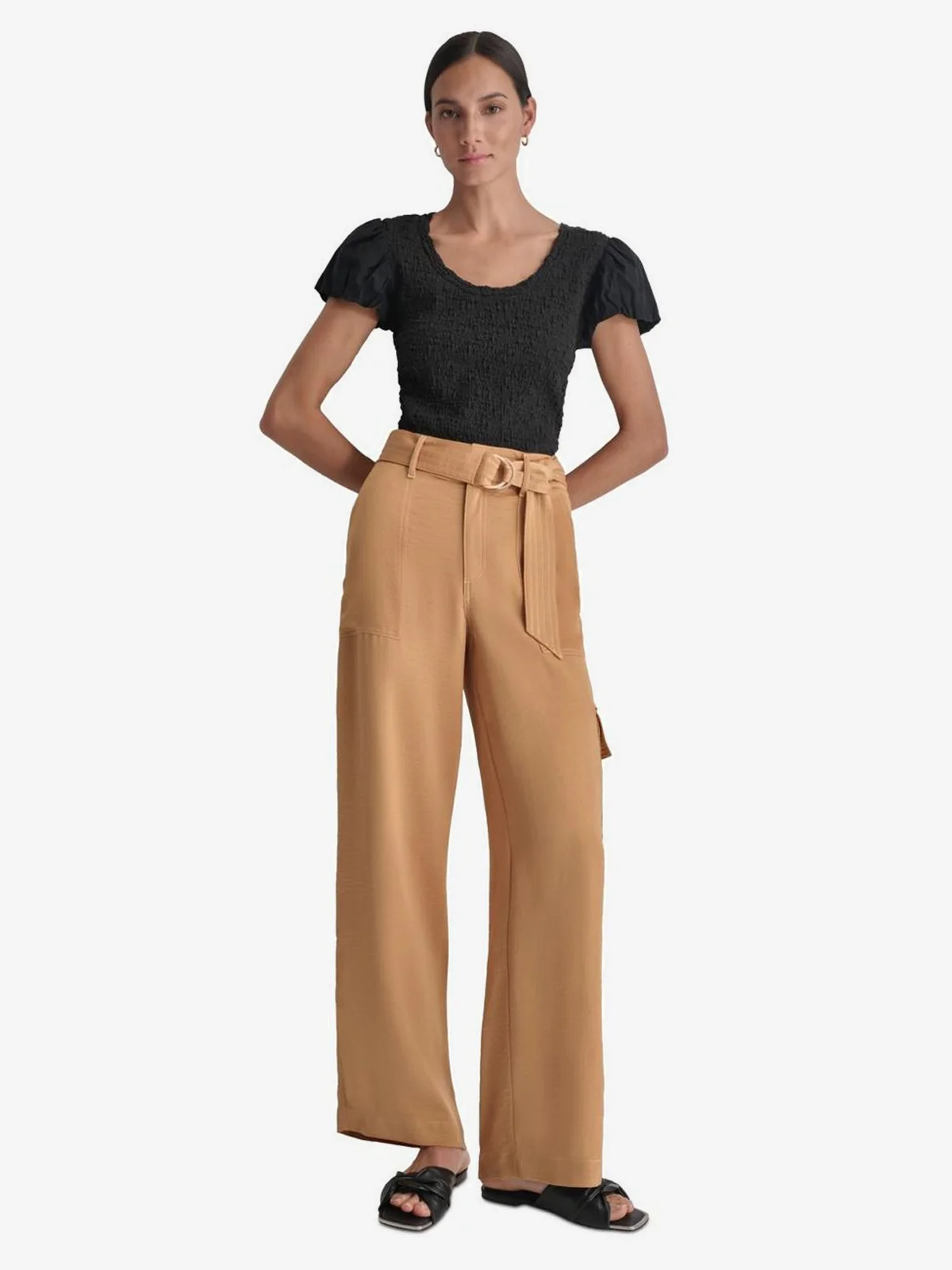 DKNY Quần Dài Nữ Contrast Stitch Cargo Pants