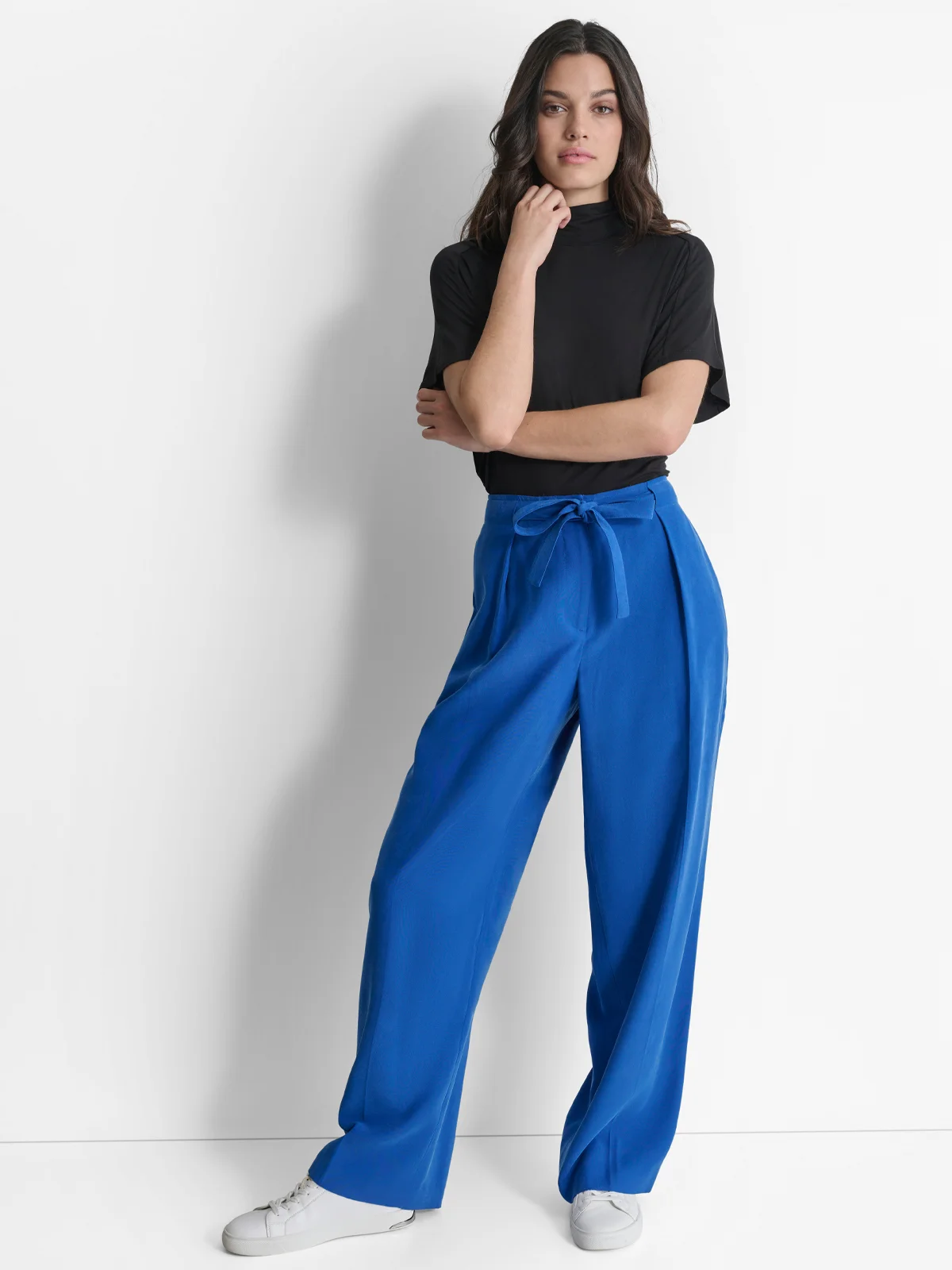 DKNY Quần Dài Nữ Twill Tie Front Trou
