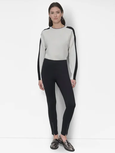 DKNY Quần Dài Nữ Pull On Ponte Pant W/ Zipper