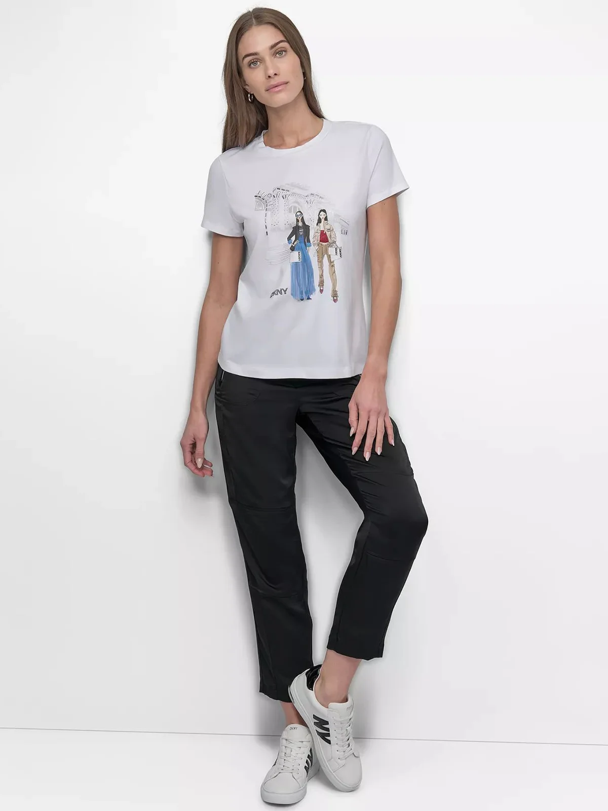 DKNY Áo Thun Nữ S/S Met Conversational Tshirt