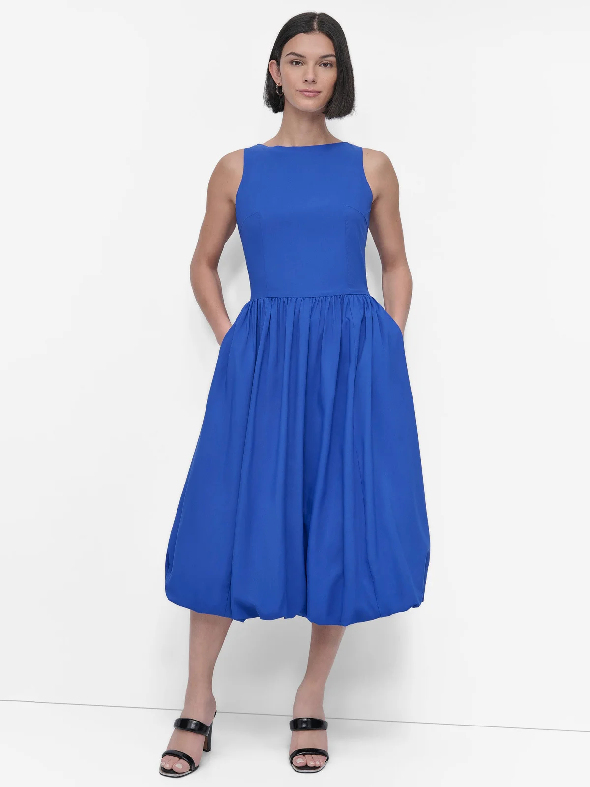 DKNY Đầm Nữ S/L Boat Neck Drop Waist Dress