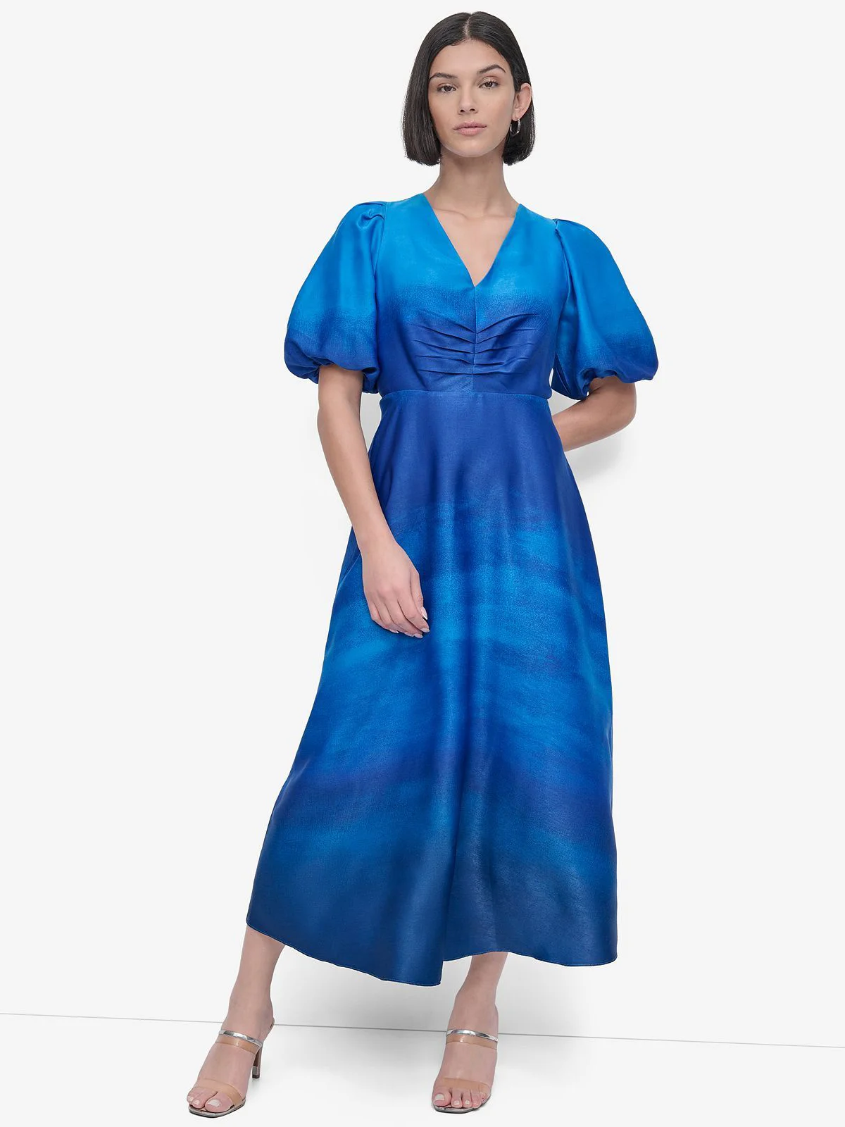 DKNY Đầm Nữ S/S V Nk Prntd Satin
