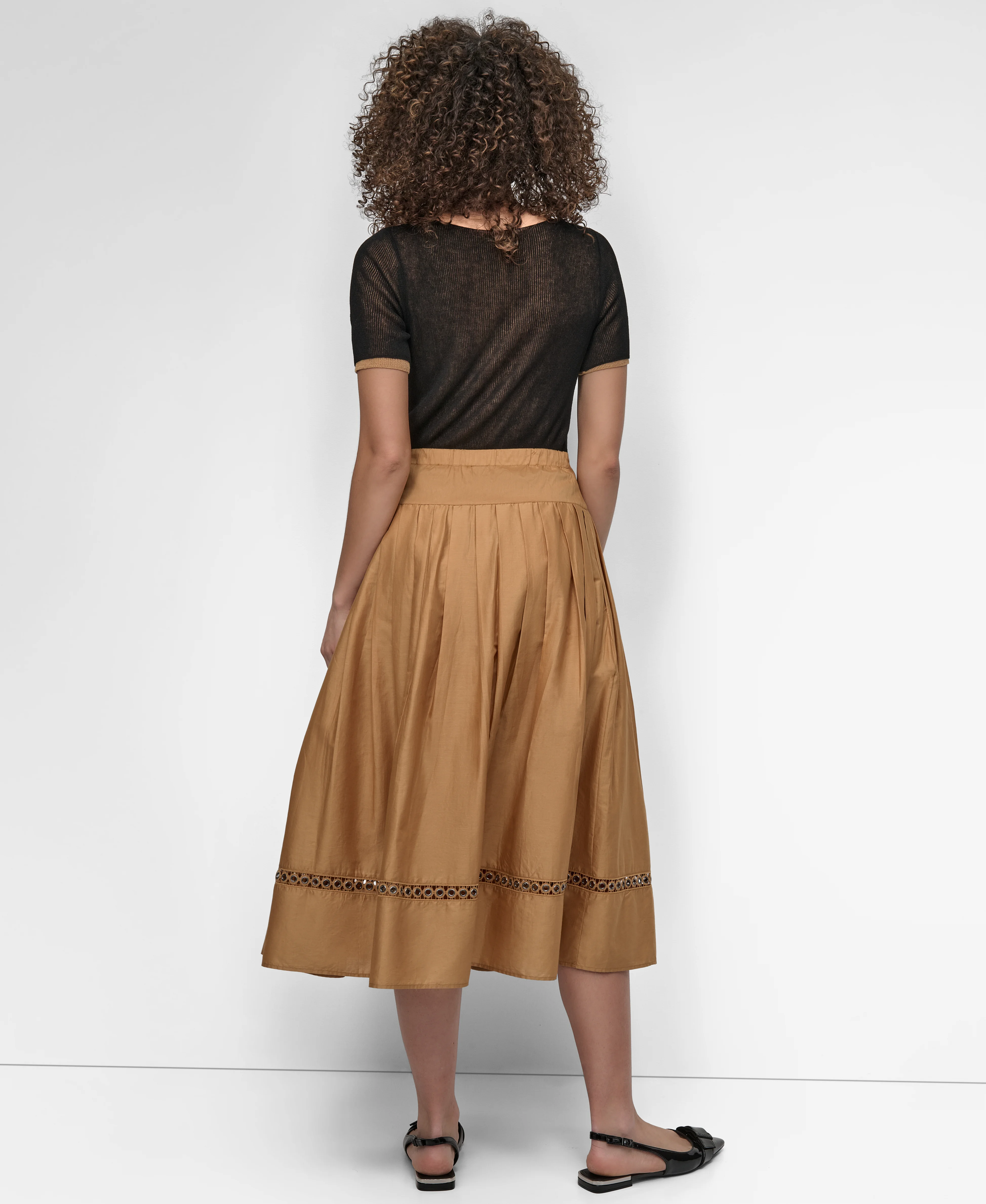 DKNY Váy Nữ Drop Waist Voile Skirt