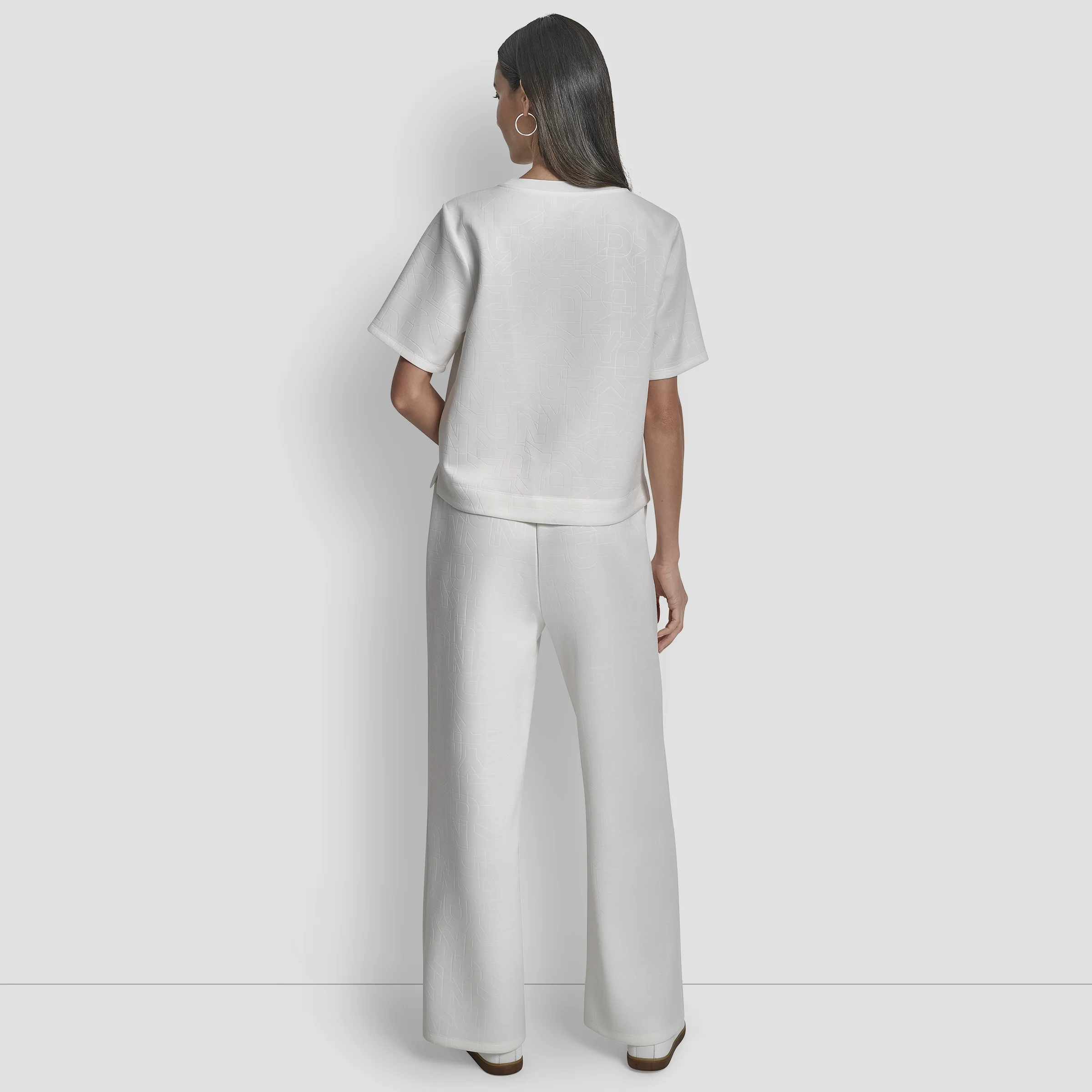 DKNY Áo Thun Nữ S/S Debossed Logo T Shirt