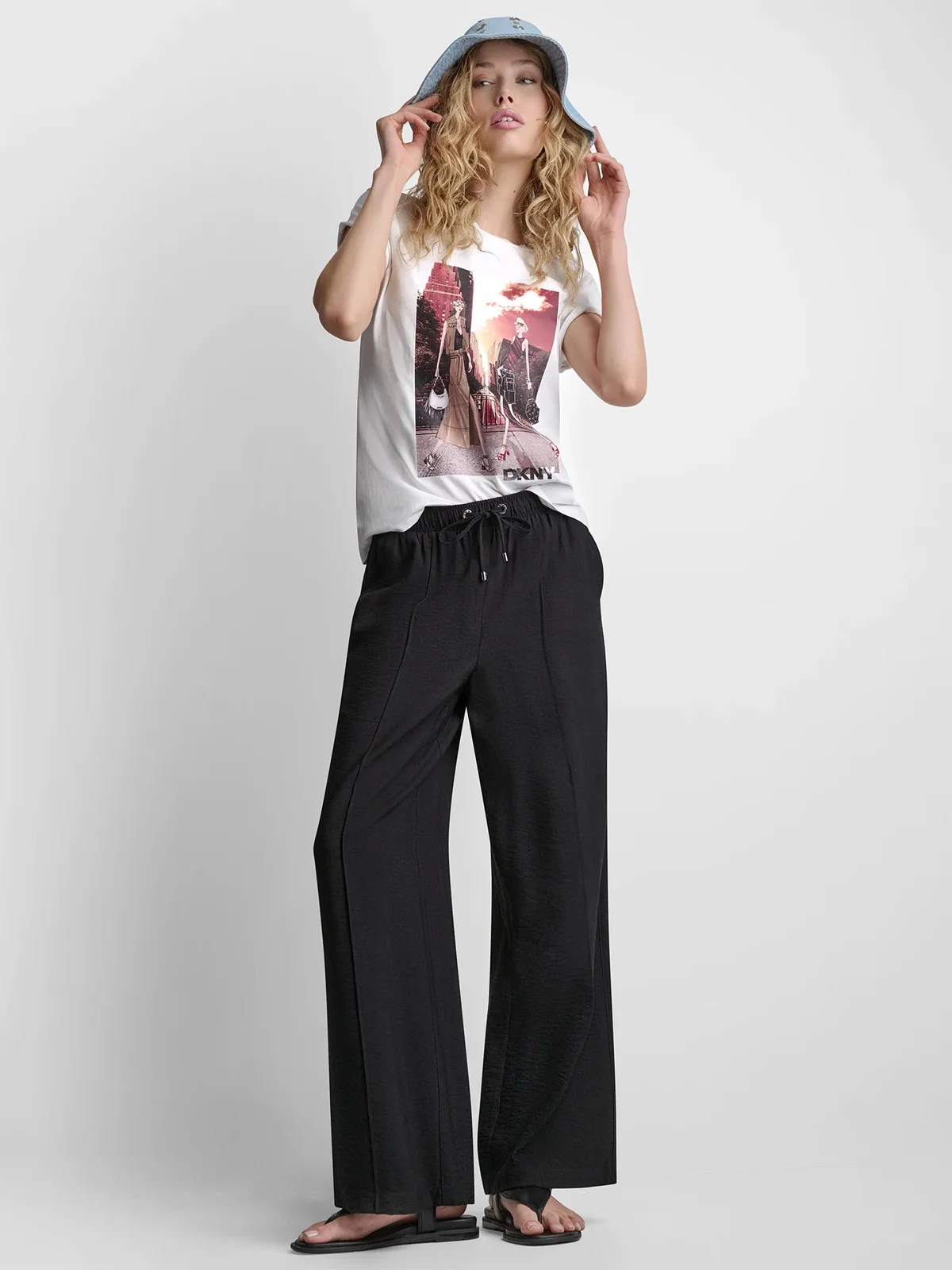 DKNY Áo Thun Nữ Ss Mhttn Conversational Tshirt