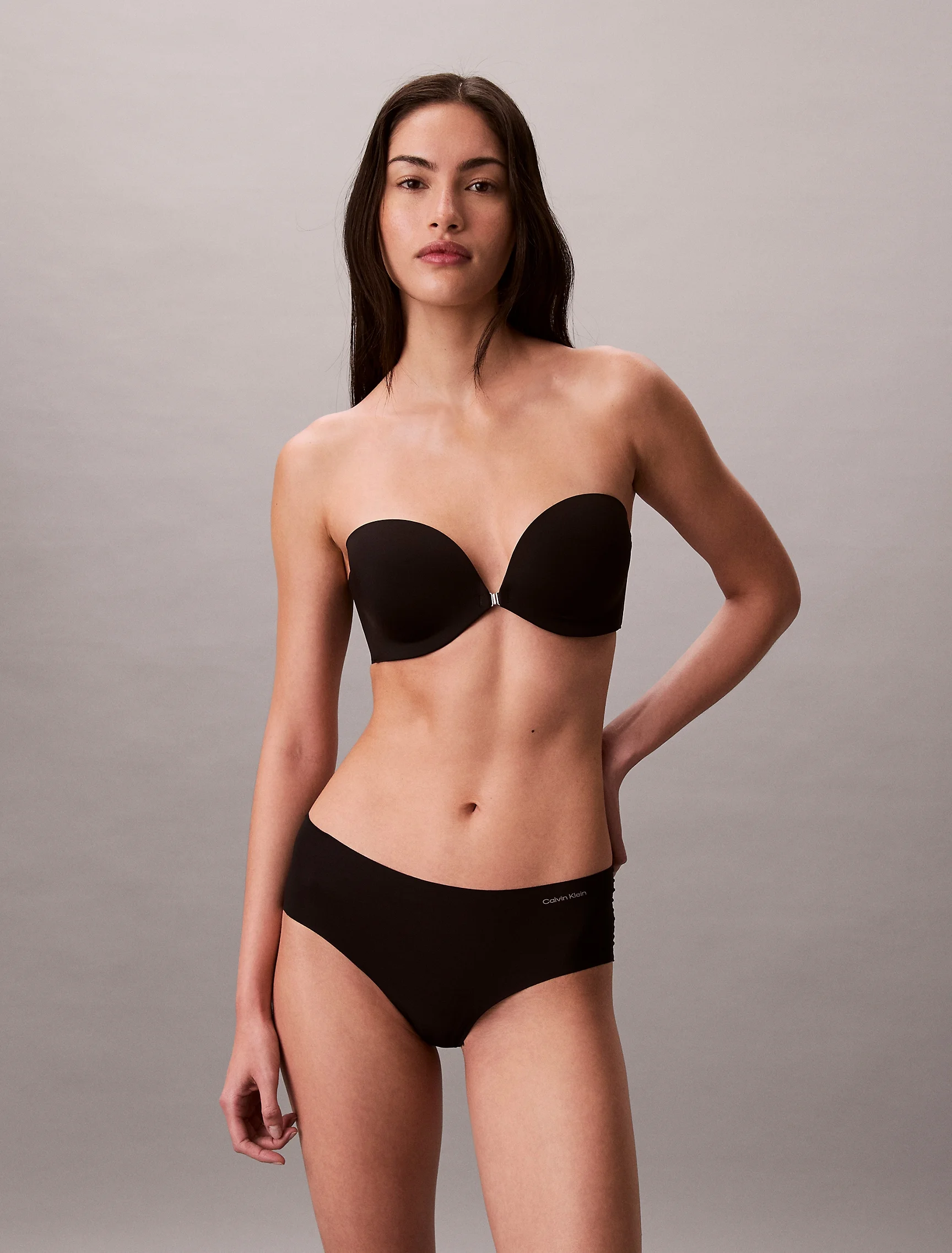 CK UNDERWEAR Áo Ngực Nữ Front Clasp Pu Strapless