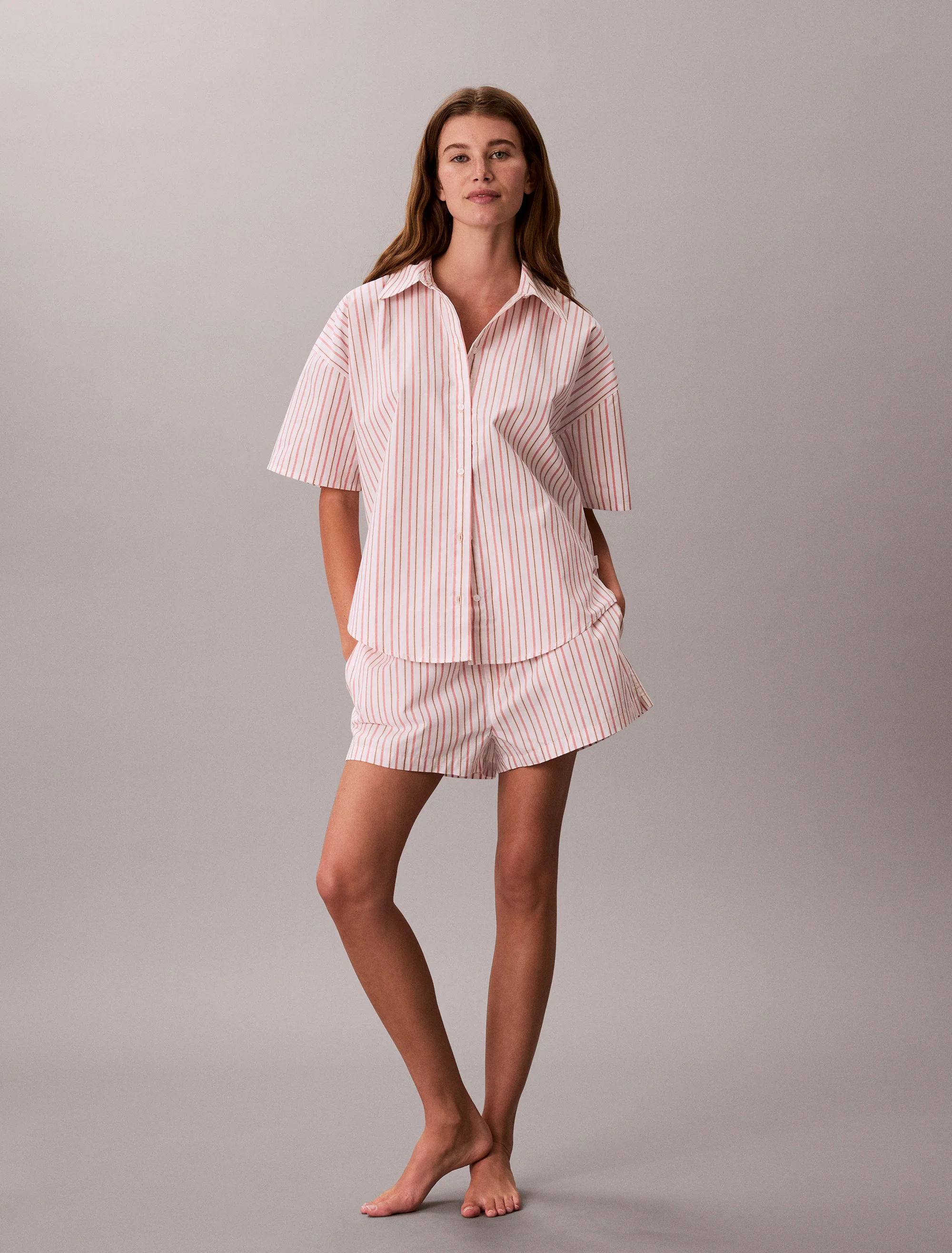 CK UNDERWEAR Quần Ngủ Nữ Covered Wb Poplin Short