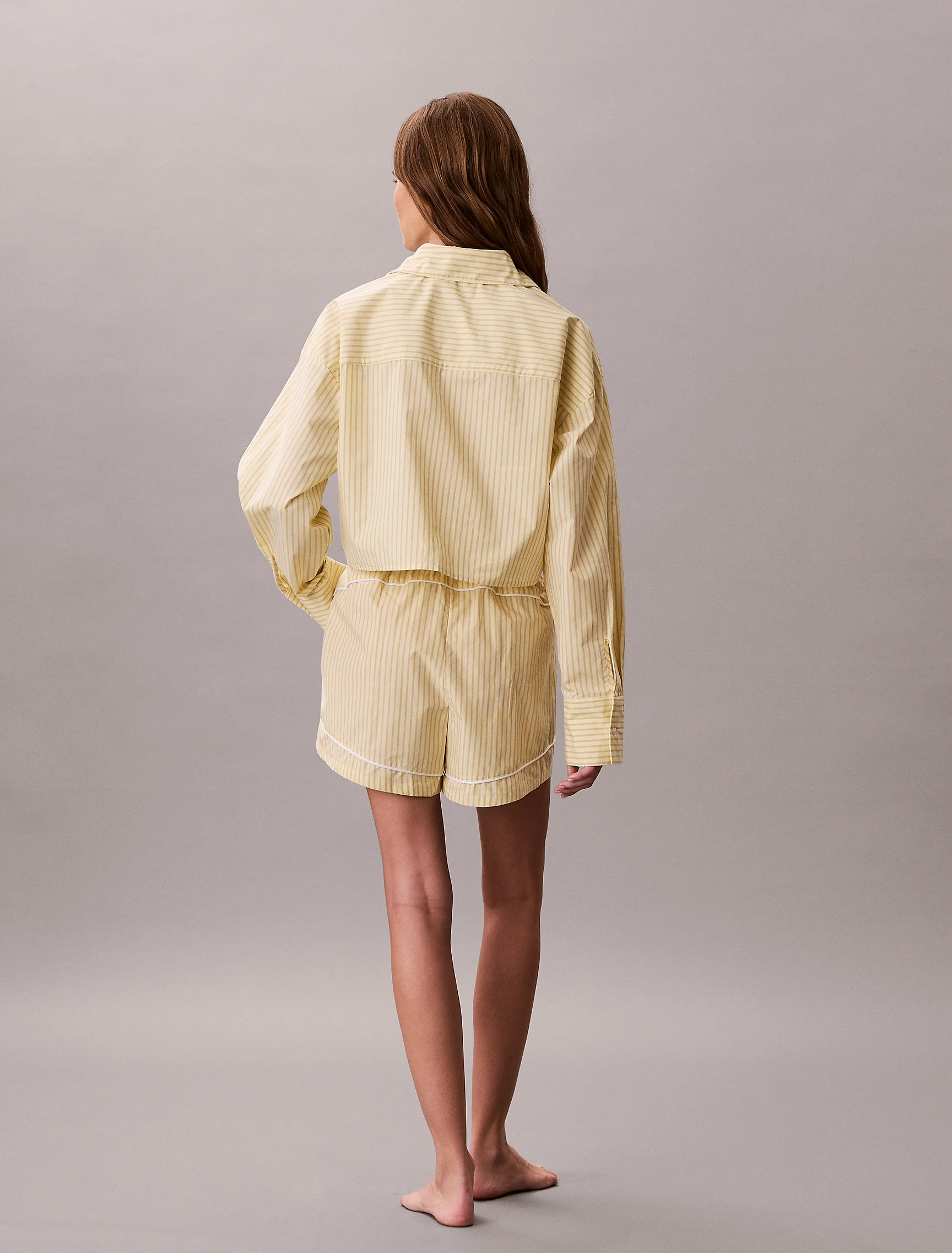 CK UNDERWEAR Quần Ngủ Nữ Cotton Poplin Pyjama Shorts