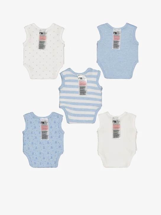 mothercare Bộ sản phẩm đặc biệt dành cho trẻ sinh son, nhẹ cân - set 5 áo bodysuit