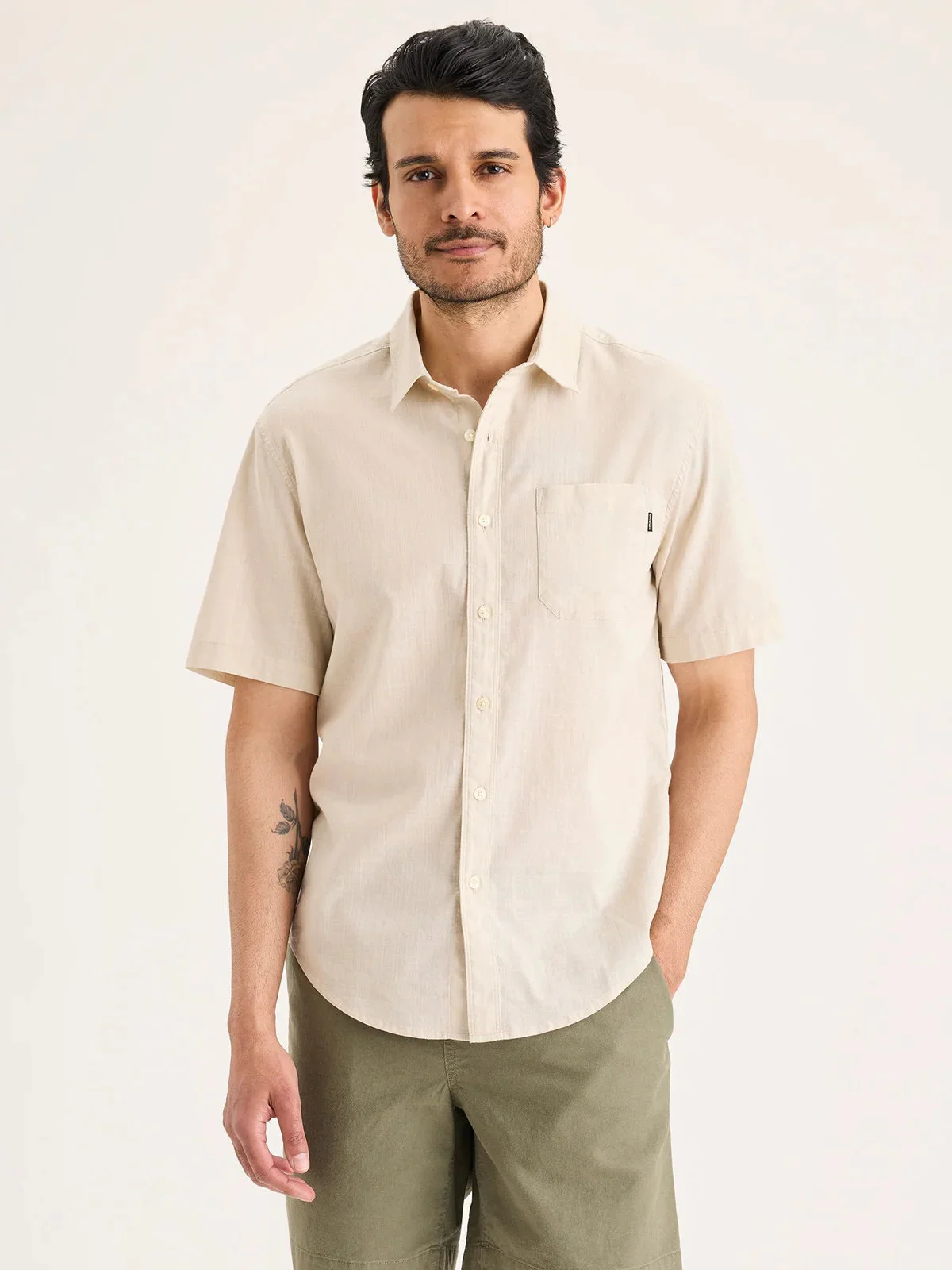 DOCKERS Áo Sơ Mi Nam Tay Ngắn