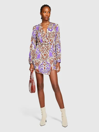 SISLEY Đầm Vải Nữ Twisted Satin Dress