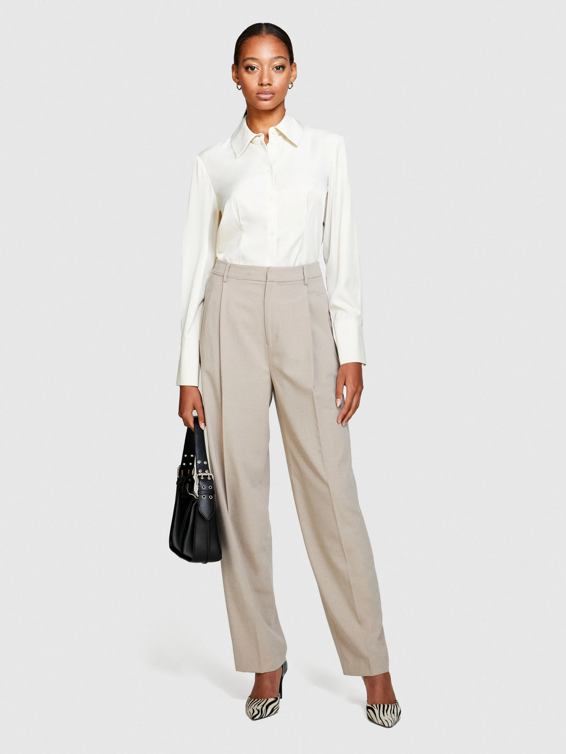 SISLEY Áo Sơ Mi Nữ Shirt In Satin