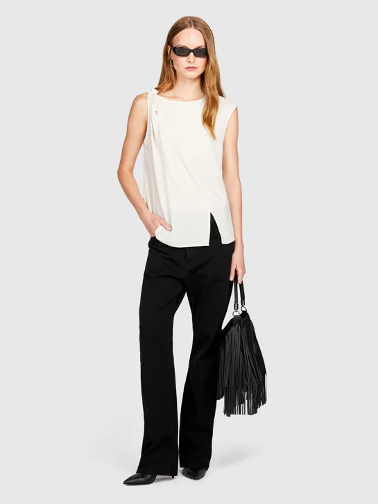 SISLEY Áo Kiểu Nữ Top With Torchon And Slit