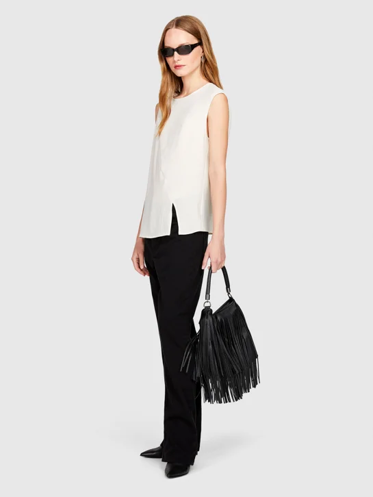 SISLEY Áo Kiểu Nữ Top With Torchon And Slit