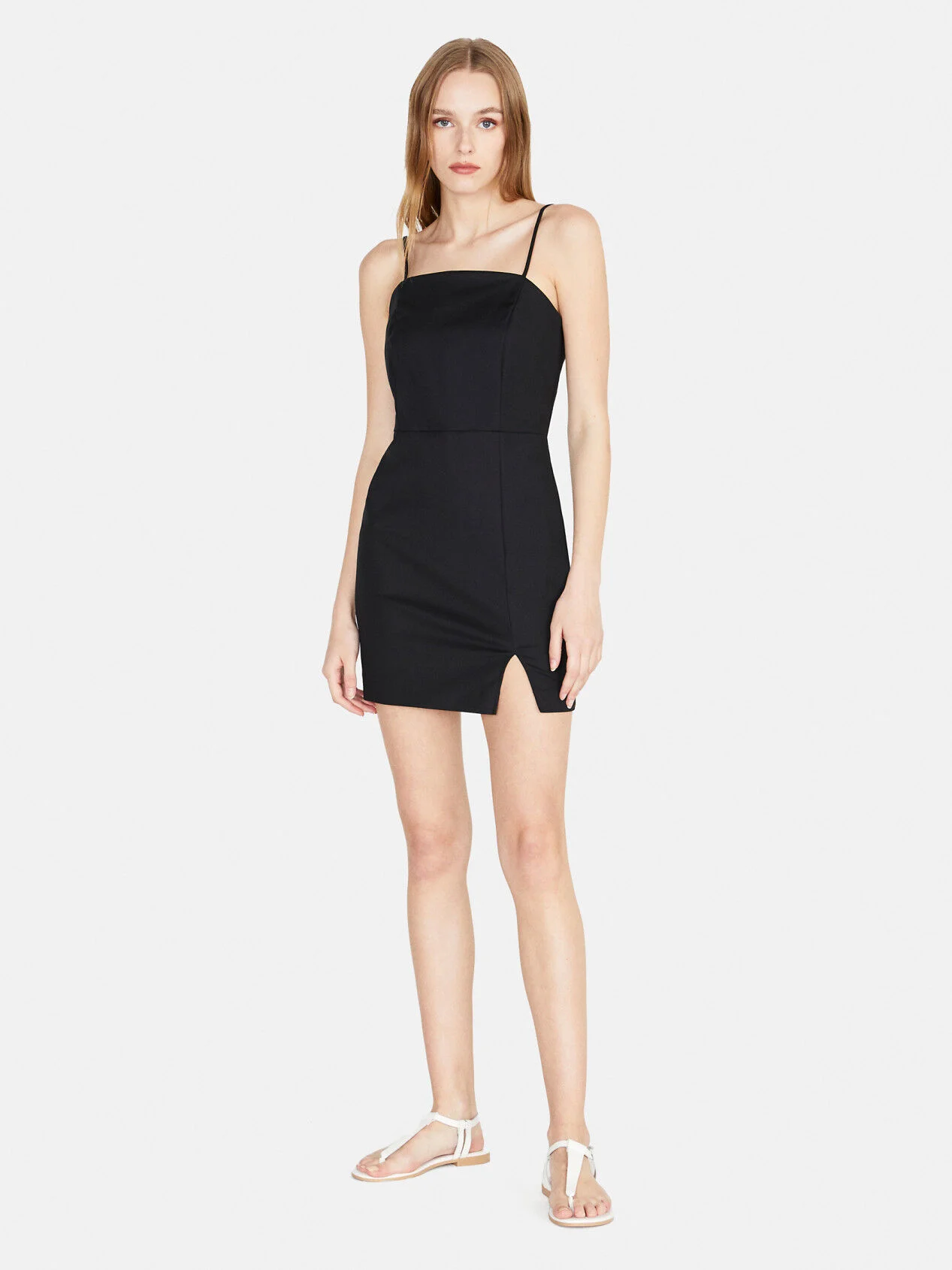 SISLEY Đầm Thun Nữ Short Dress With A Slit