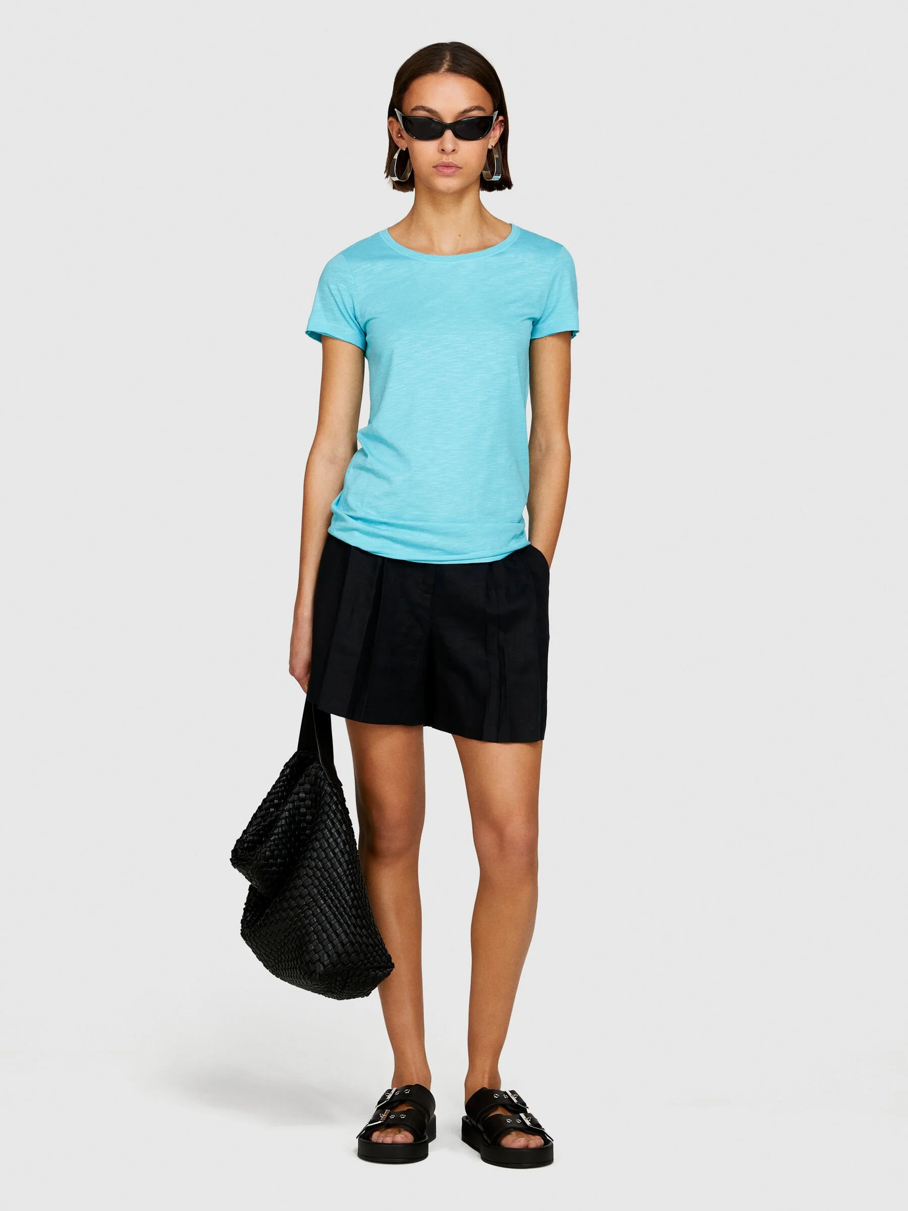 SISLEY Áo Thun Ngắn Tay Nữ Women T-Shirt
