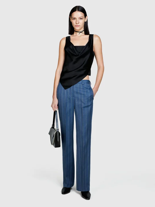 SISLEY Quần Dài Nữ Tweed Trousers