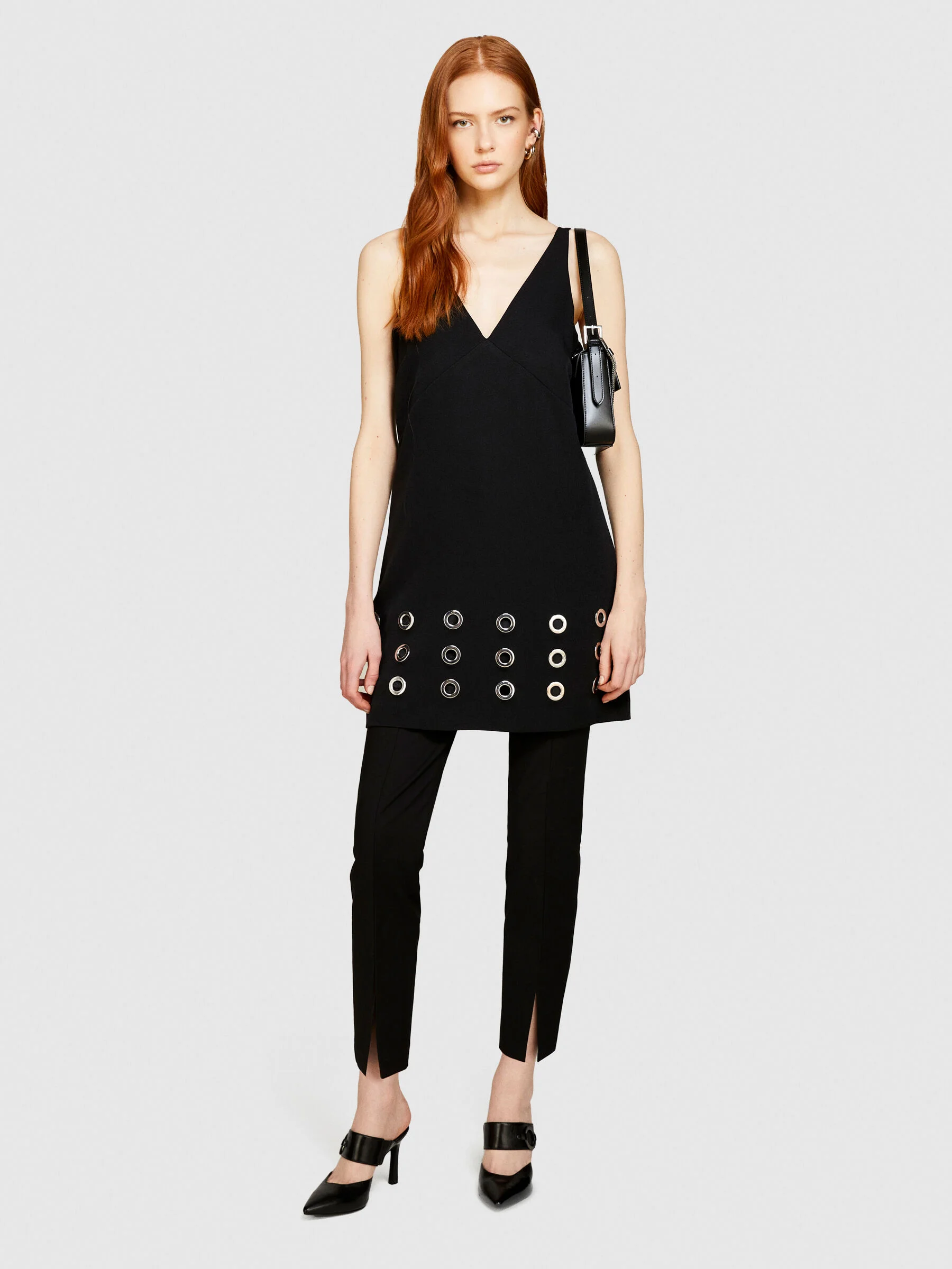 SISLEY Đầm Nữ Short Dress With Eyelets
