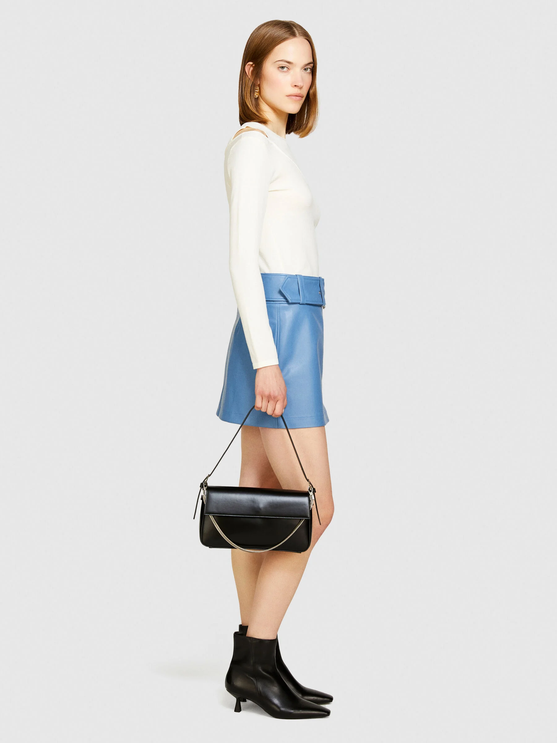 SISLEY Chân Váy Nữ Mini Skirt With Maxi Belt