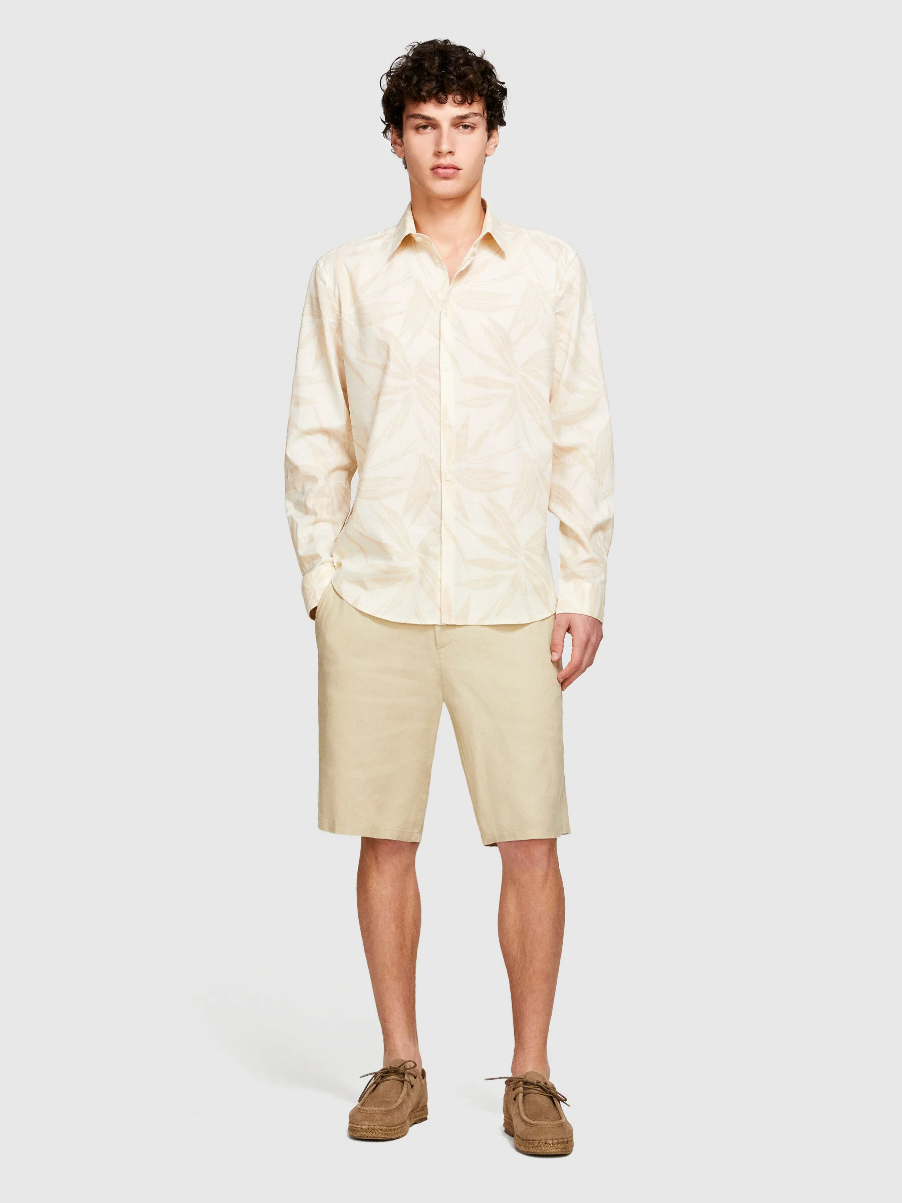 SISLEY Áo Sơ Mi Dài Tay Nam Men Shirt