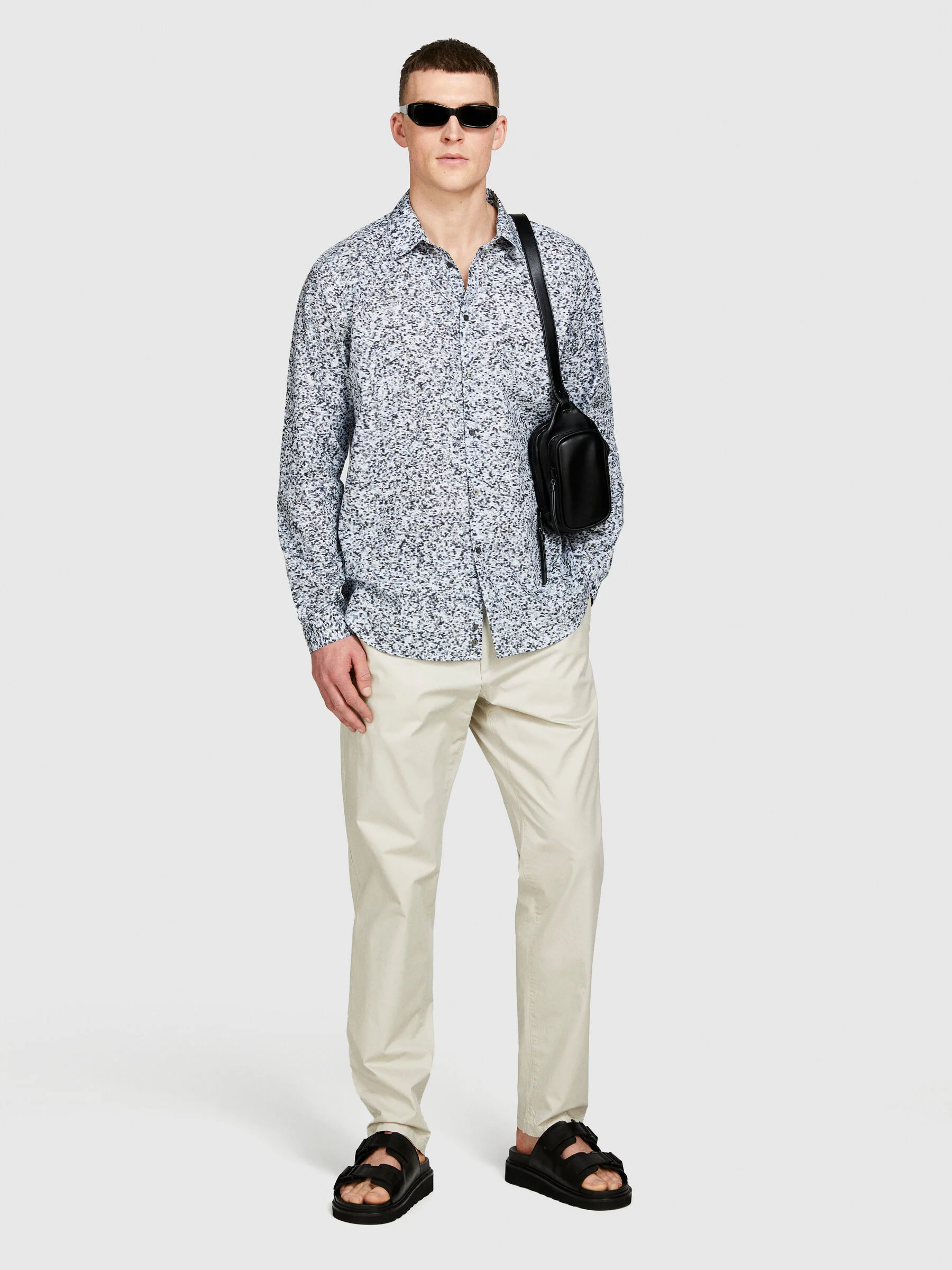SISLEY Áo Sơ Mi Dài Tay Nam Men Shirt
