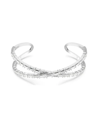 SWAROVSKI Vòng Tay Hyperbola: Cuff White/Rhs