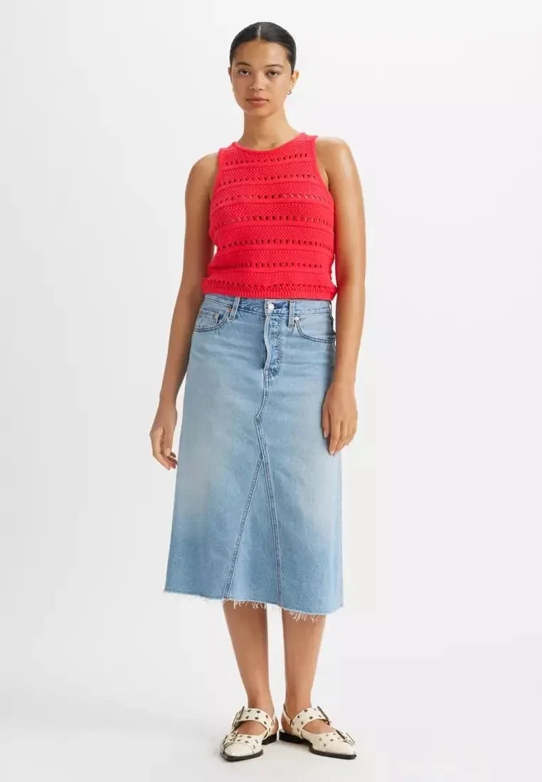LEVI'S Váy Jeans Nữ - Mid Length High Rise A-Line Decon