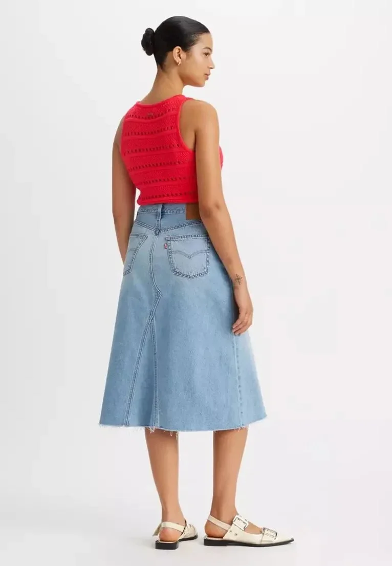 LEVI'S Váy Jeans Nữ - Mid Length High Rise A-Line Decon