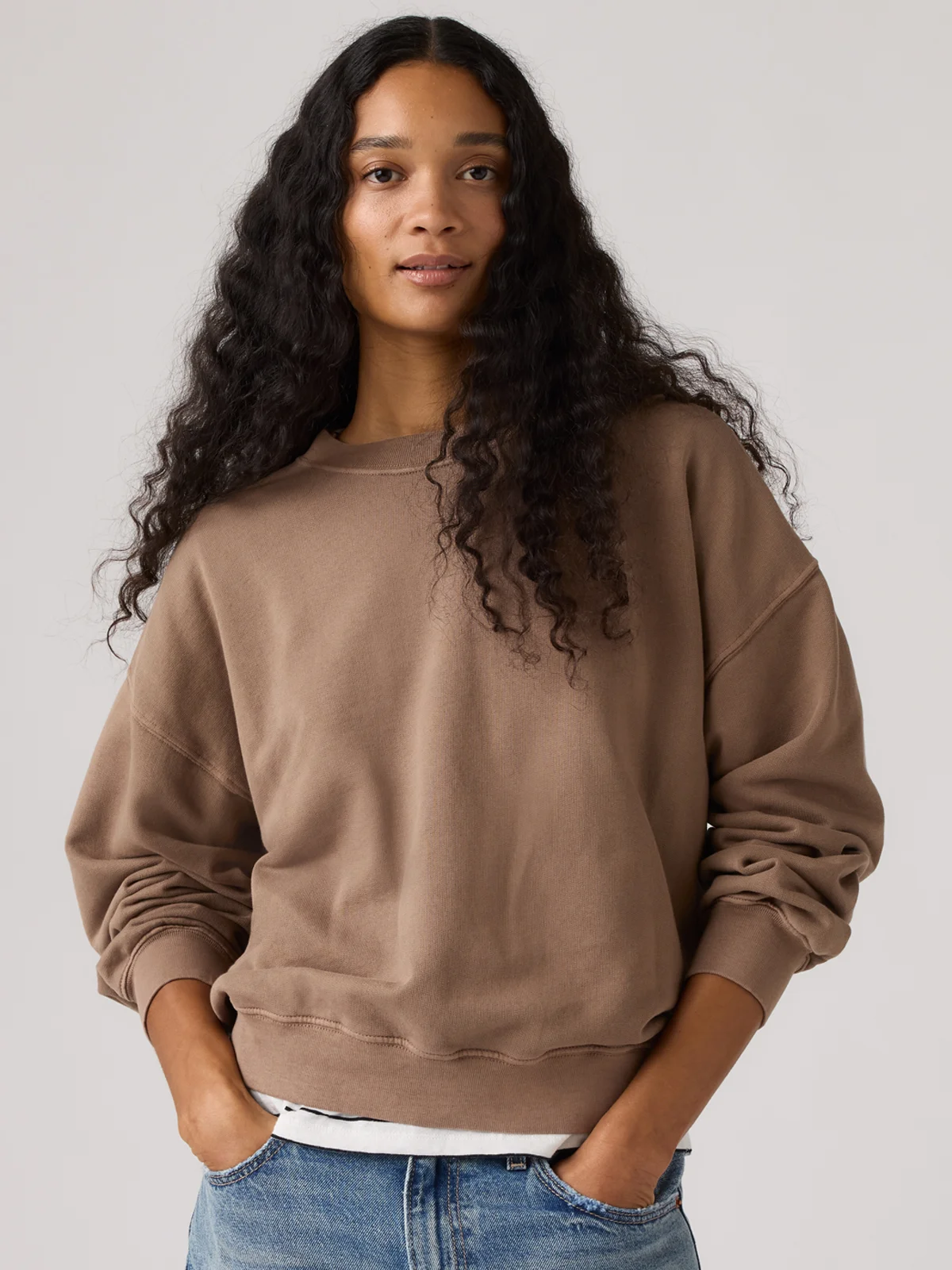 LEVI'S Áo Nỉ Nữ Tay Dài - Relaxed Boxy French Terry