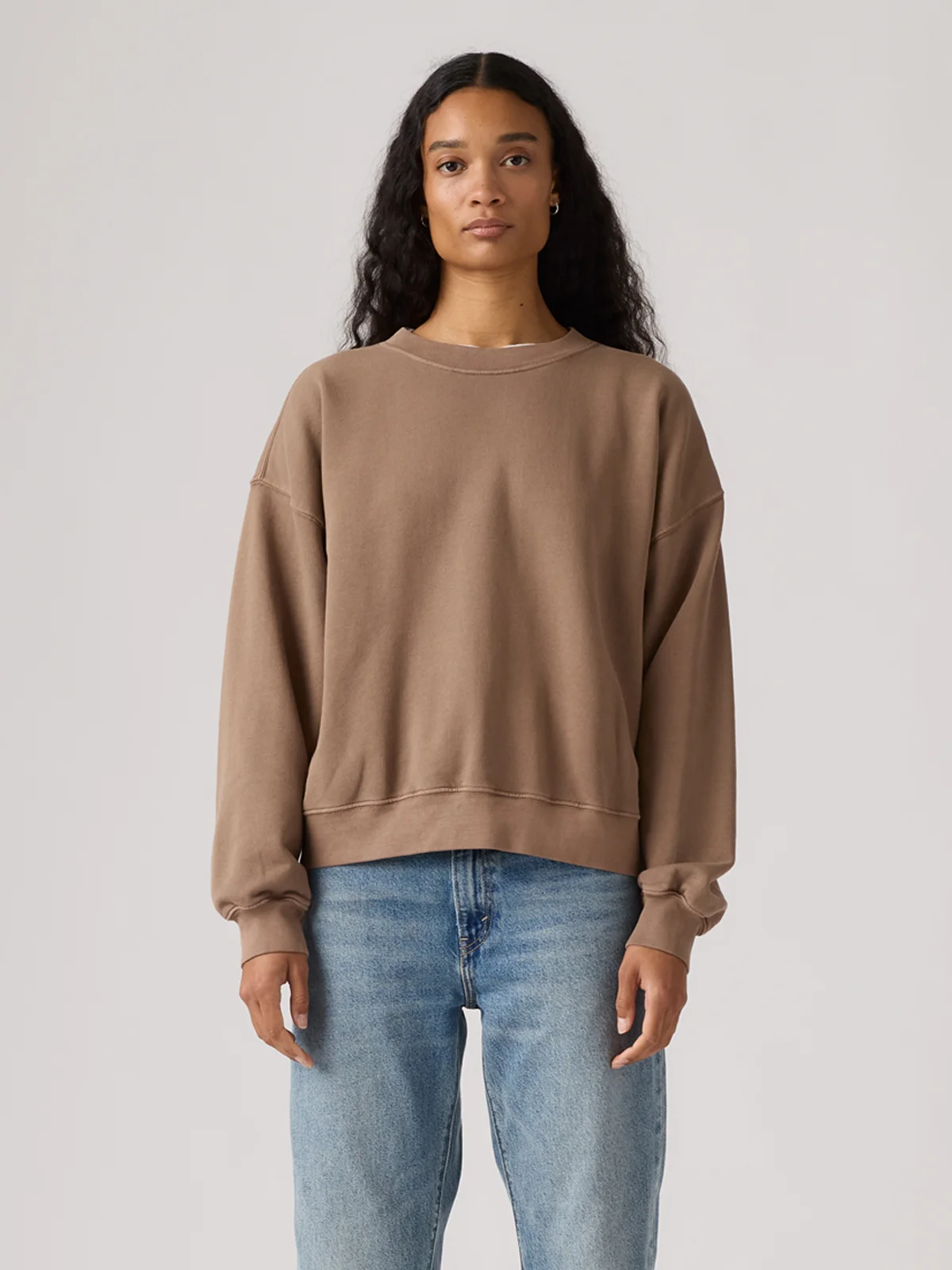 LEVI'S Áo Nỉ Nữ Tay Dài - Relaxed Boxy French Terry