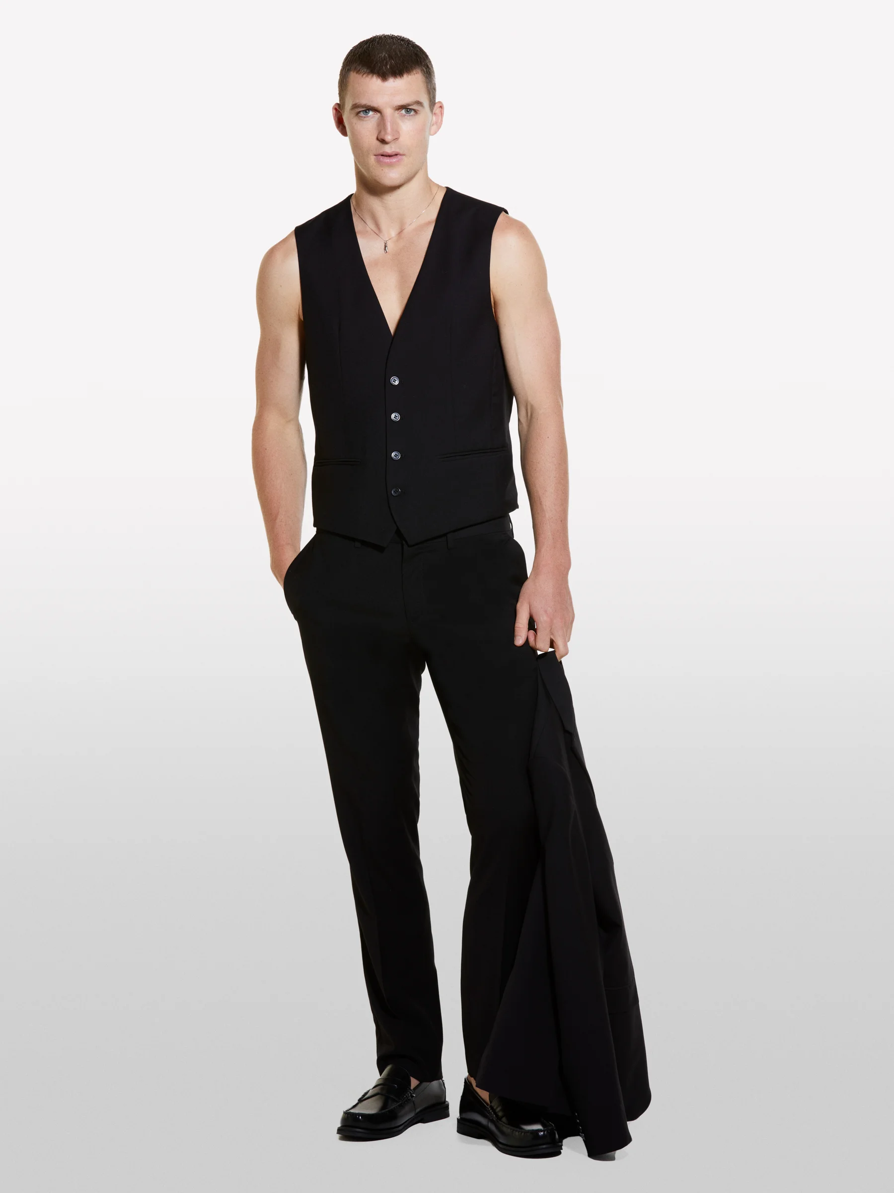 SISLEY Áo Gile Nam Men Waistcoat