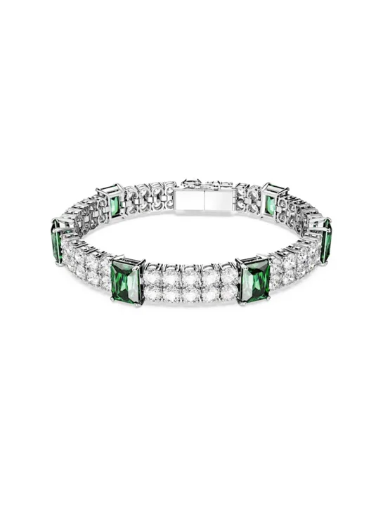 SWAROVSKI Vòng Tay Matrix:Tb L Green Stones Gre/Rhs M