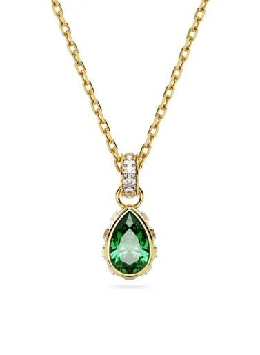 SWAROVSKI Vòng Cổ Stilla, Pear Cut, Green, Gold-Tone Plated